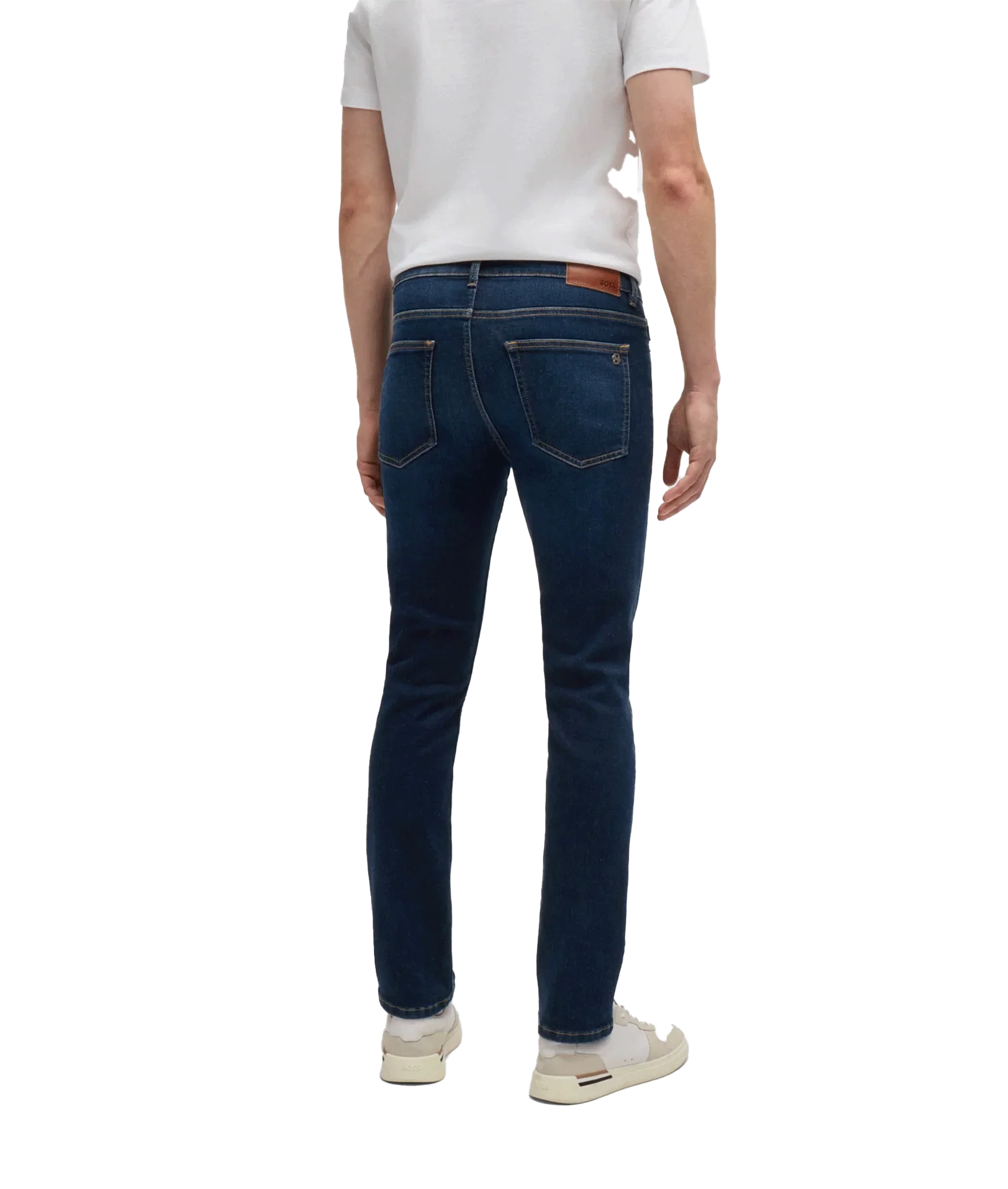 Delaware Slim-fit Jeans in Slubby Super-stretch Denim - Navy - Image 3