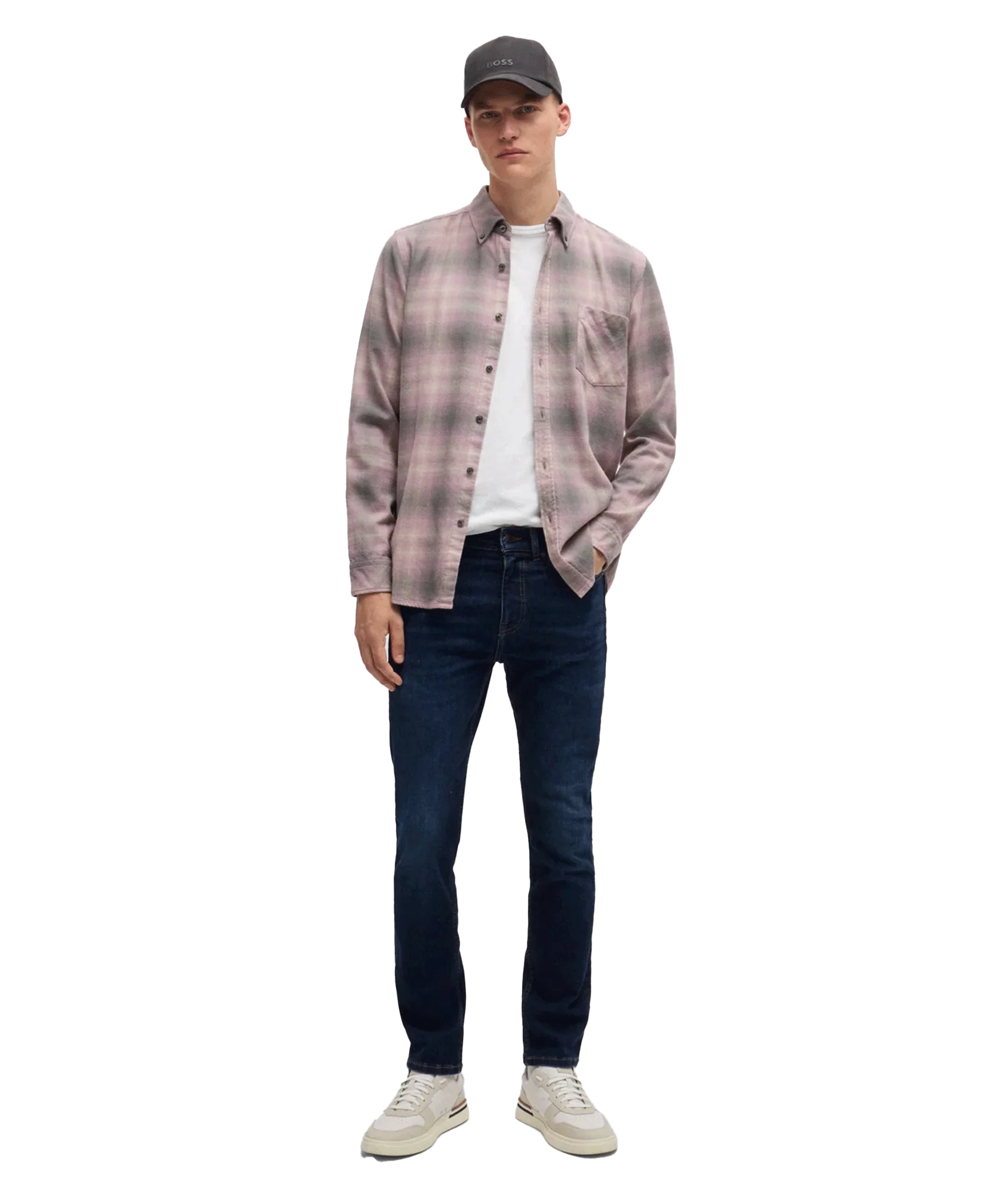 Delaware Slim-fit Jeans in Slubby Super-stretch Denim - Navy - Image 4