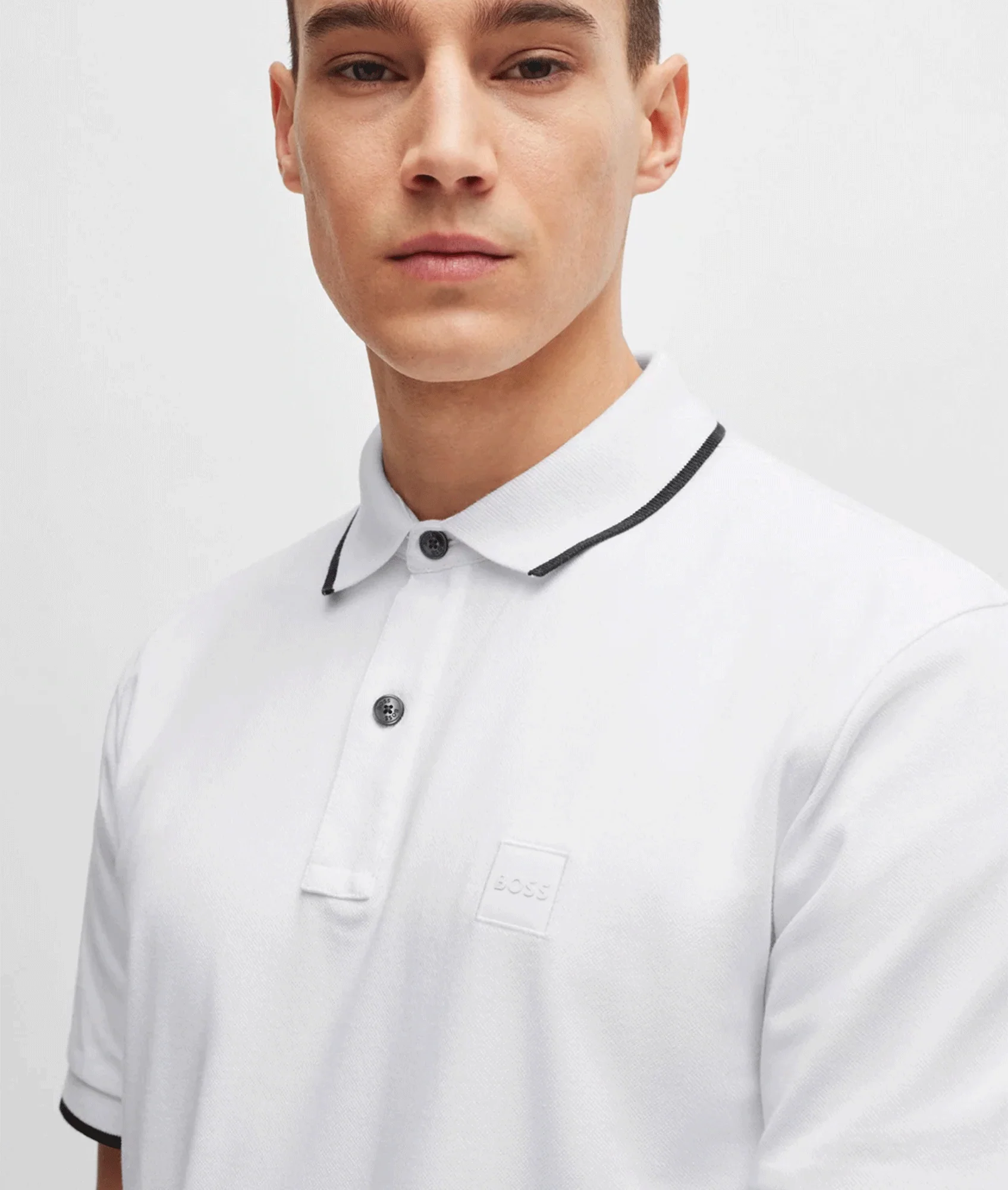 Slim-fit Polo Shirt in Washed Stretch-cotton Pique - White - Image 5