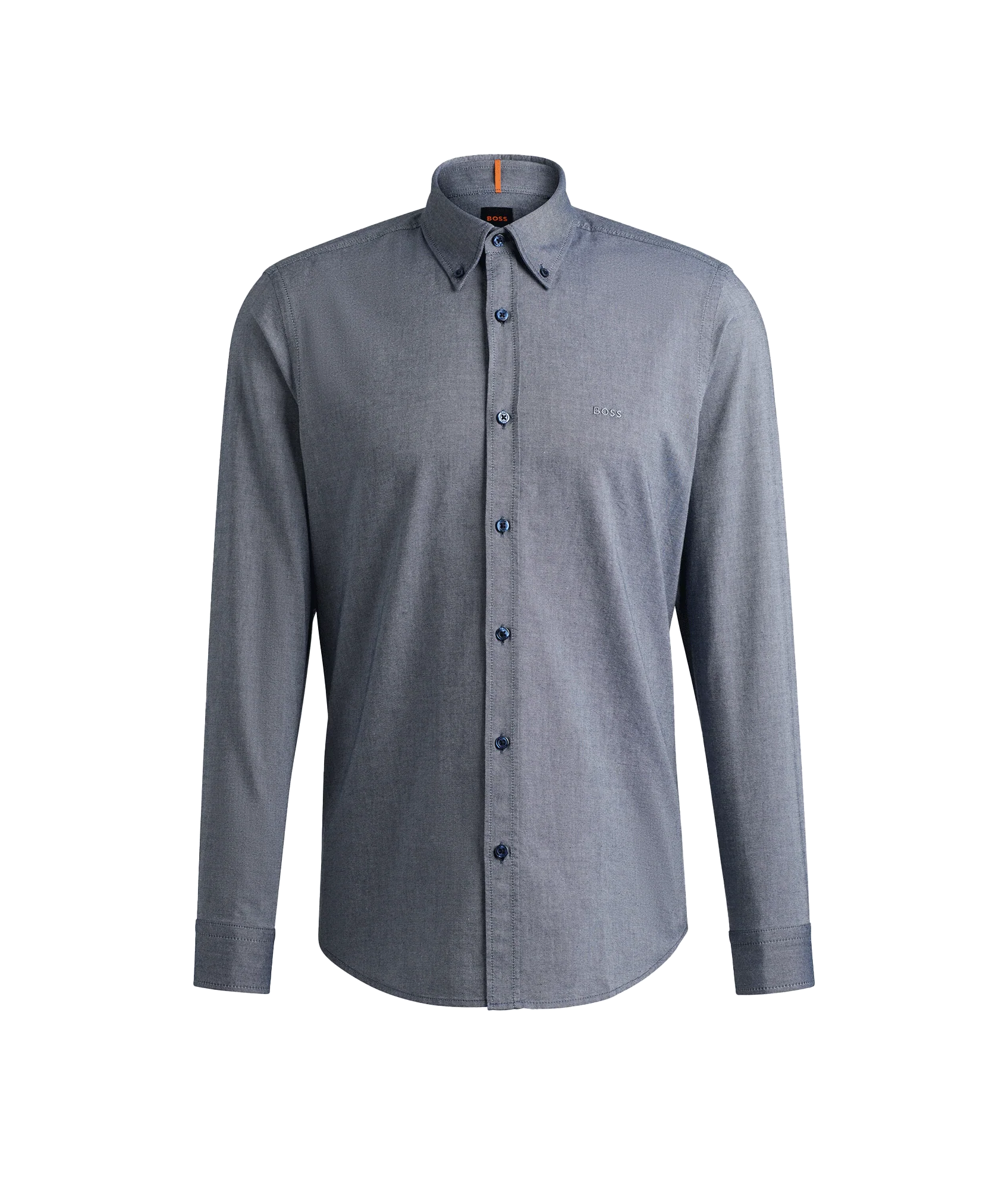 Rickert Button-down Regular-fit Shirt in Oxford Cotton - Navy