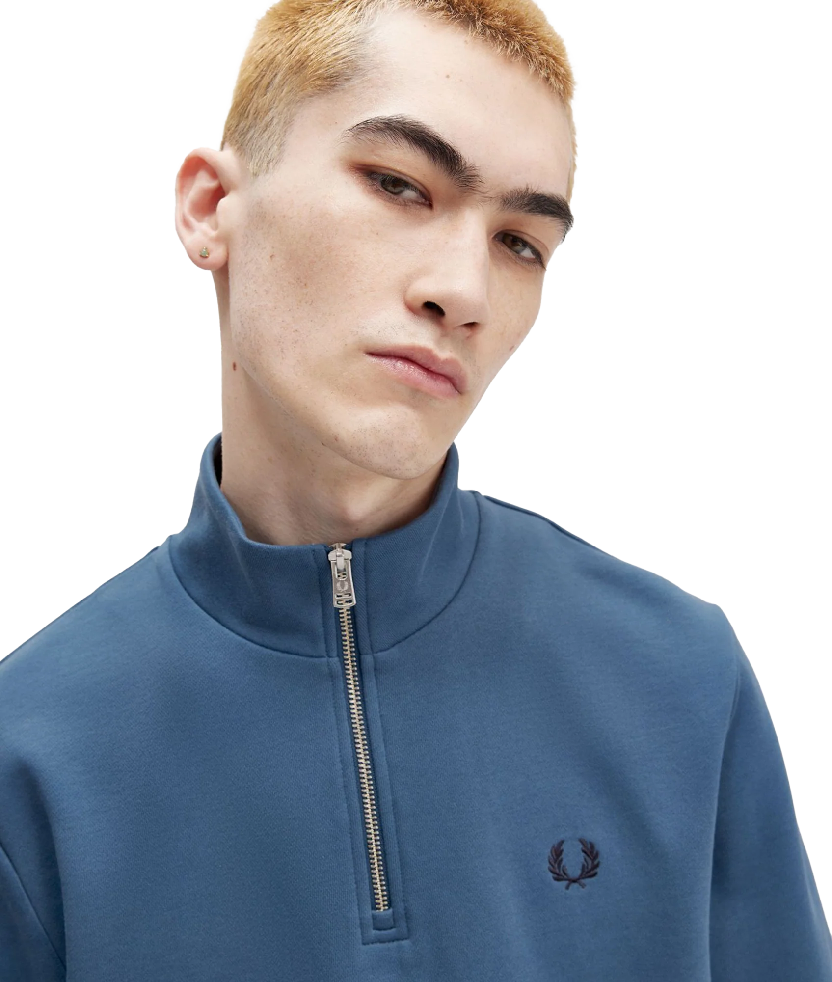 Half-Zip Sweatshirt - Blue - Image 4
