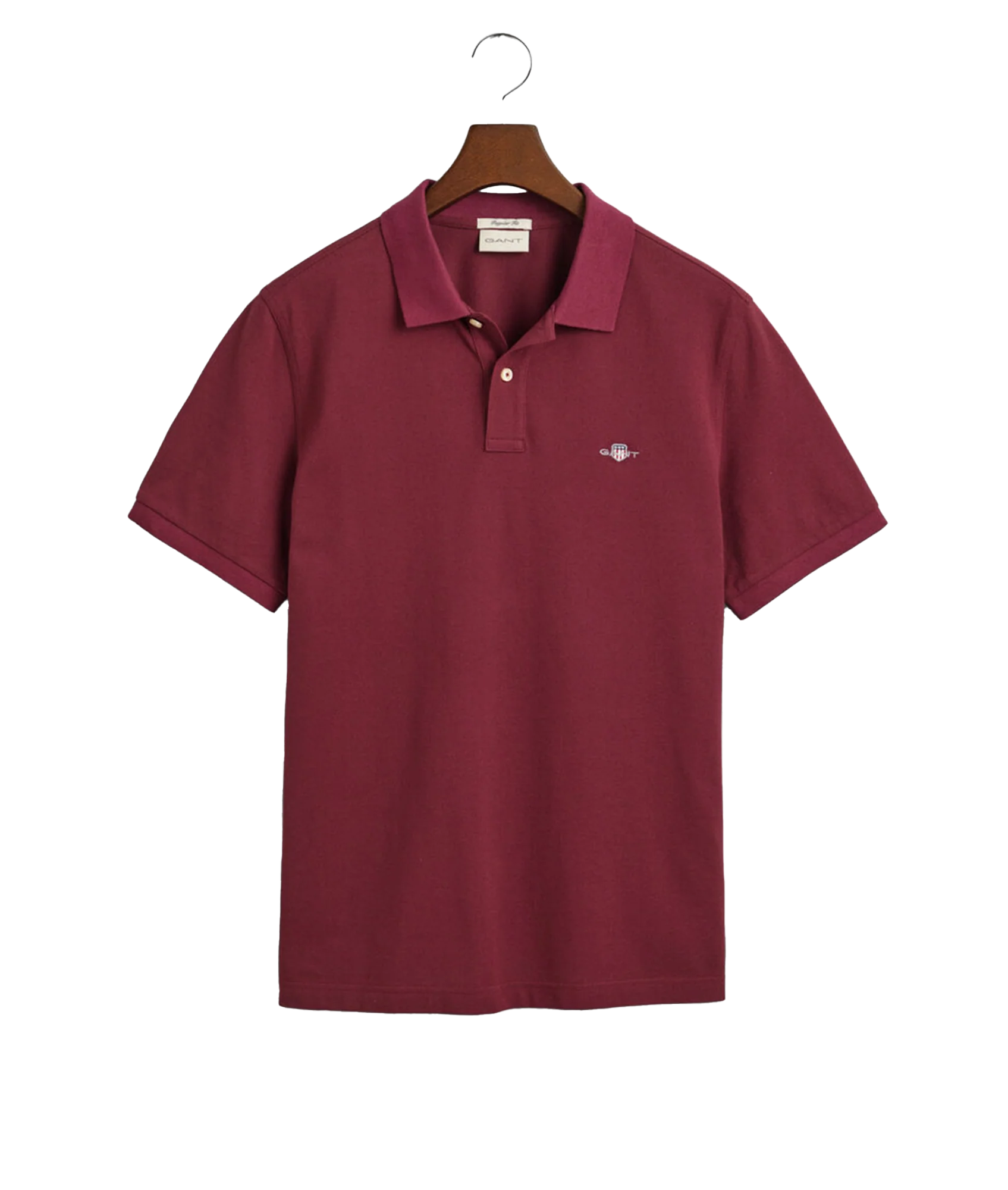 Regular Fit Shield Pique Polo Shirt - Red