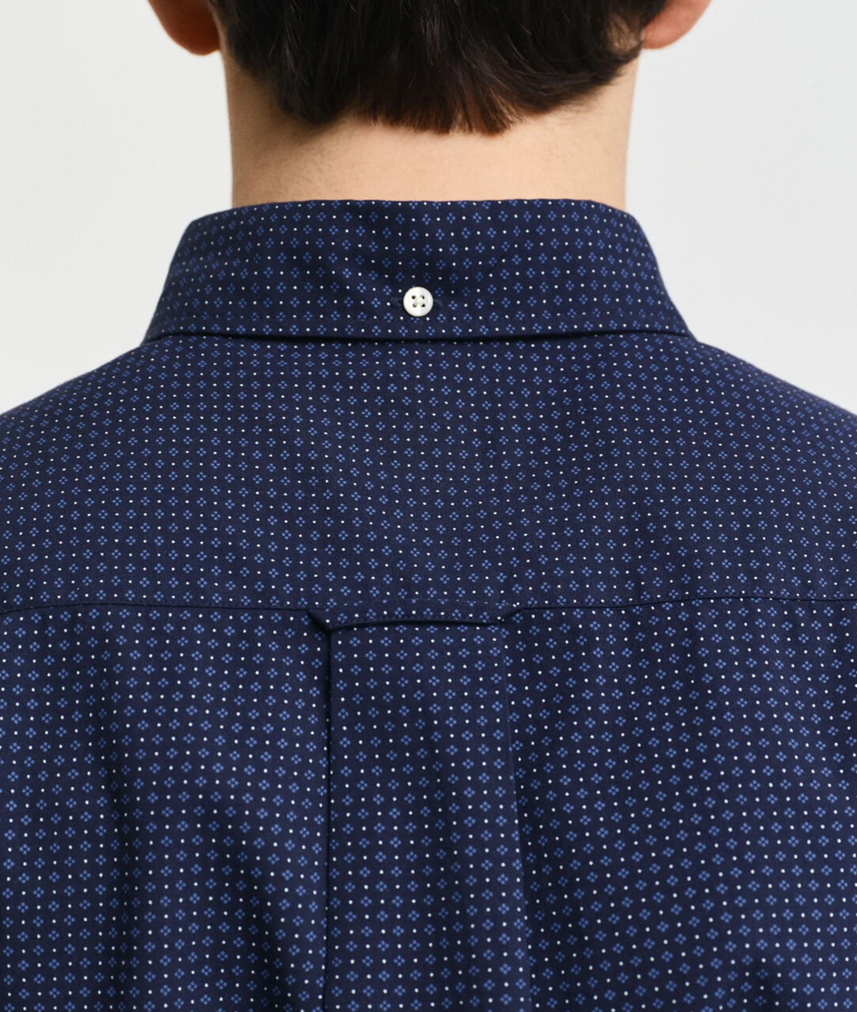 Regular Fit Micro Print Shirt - Blue - Image 6