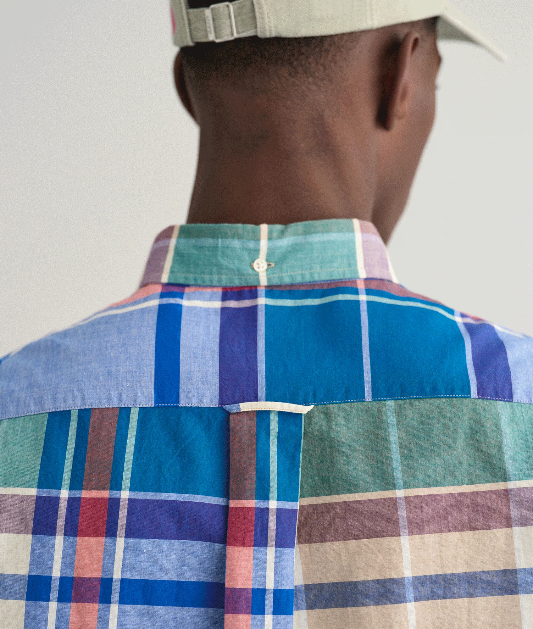 Regular Fit Indian Madras Short Sleeve Shirt - Multi - Image 5