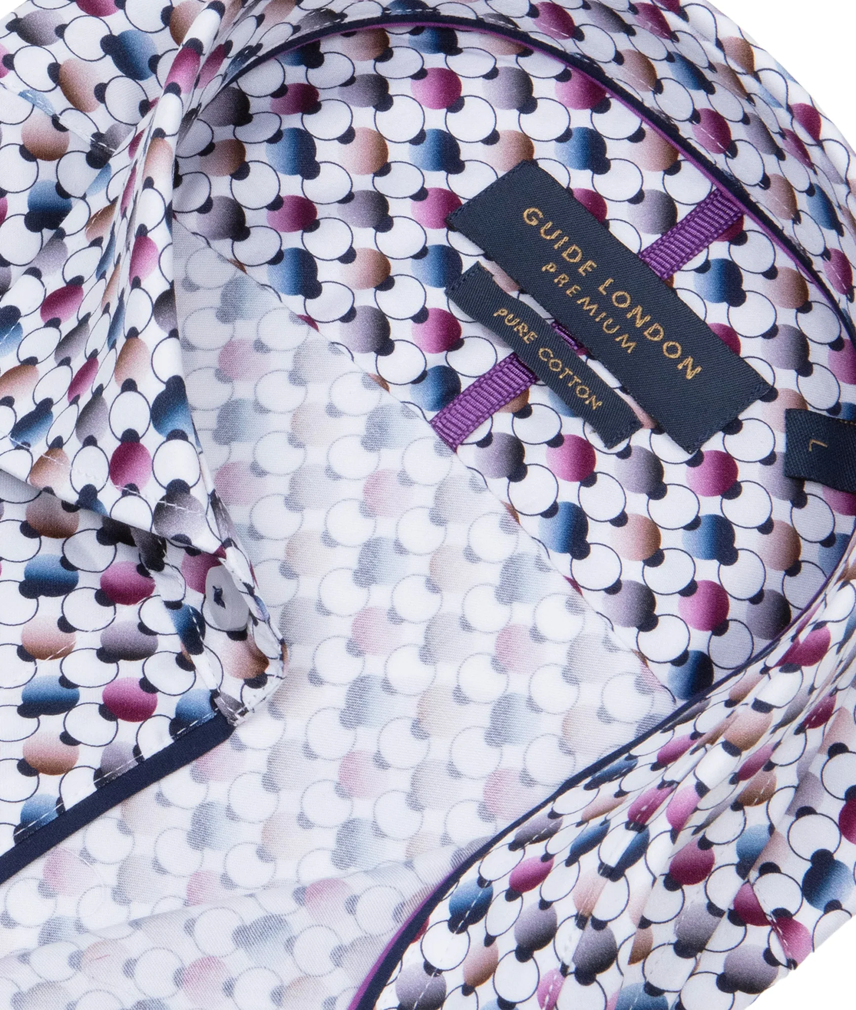 Men's Long Shirt with Geometric Pattern - Multi - Image 2