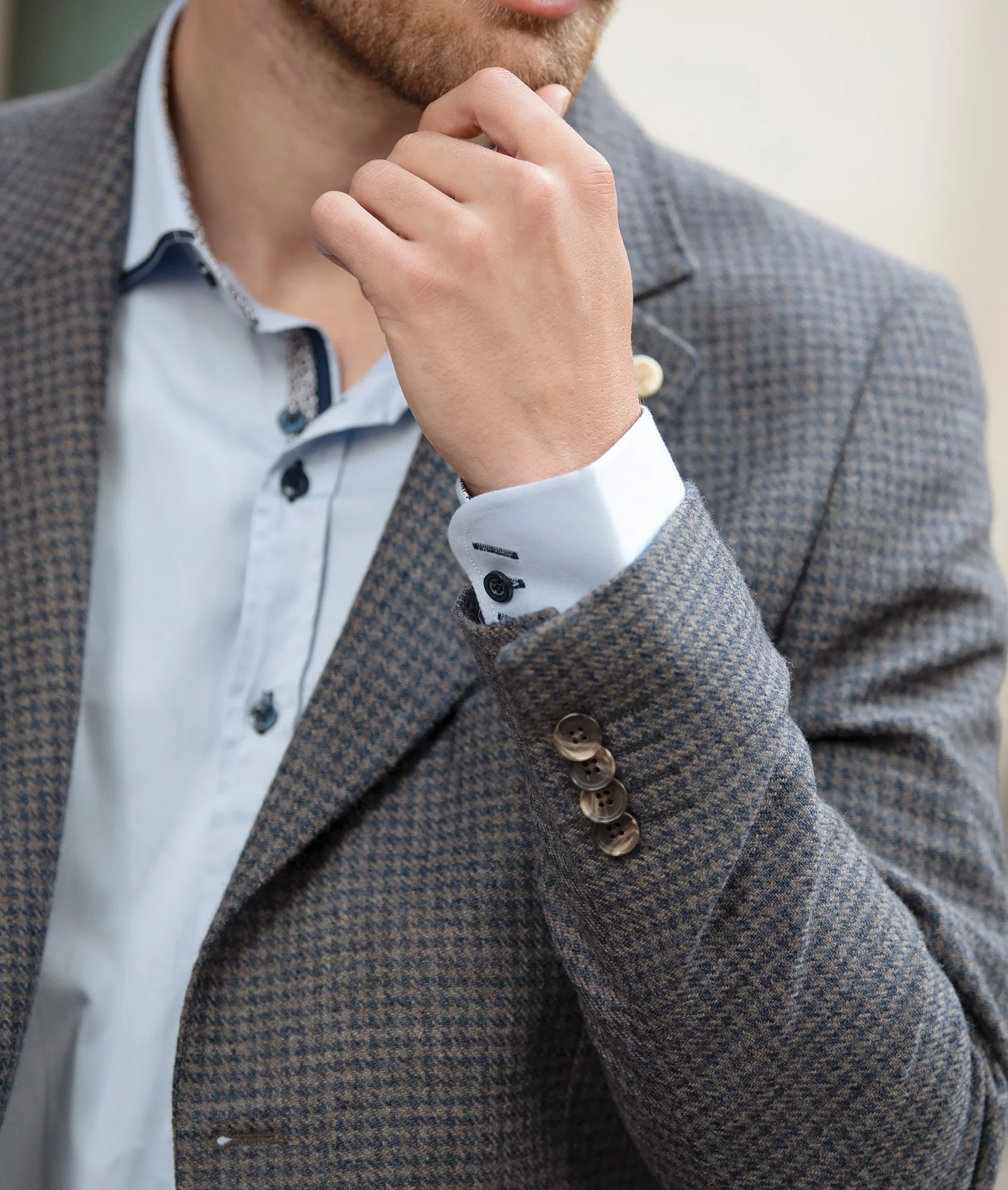 Modern Wool Blend Jacket - Grey - Image 3