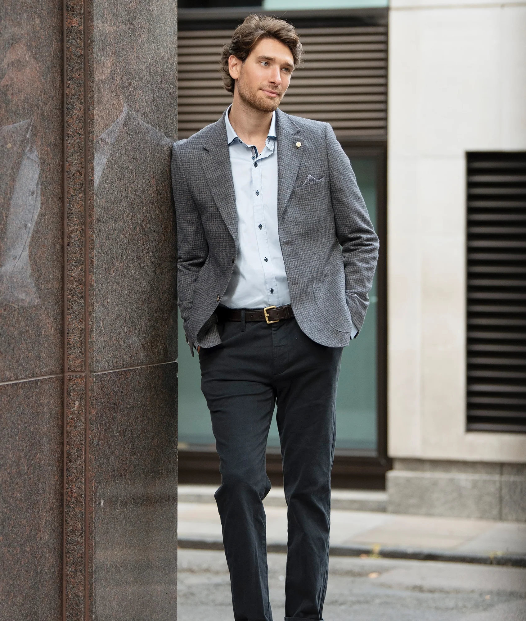 Modern Wool Blend Jacket - Grey - Image 4