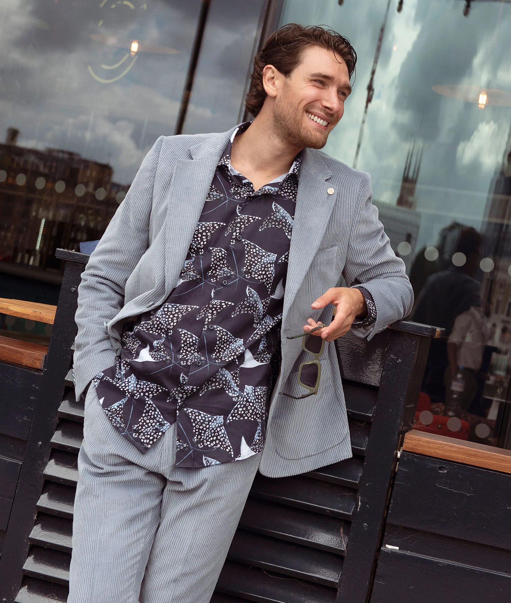Corduroy Jacket - Blue - Image 5