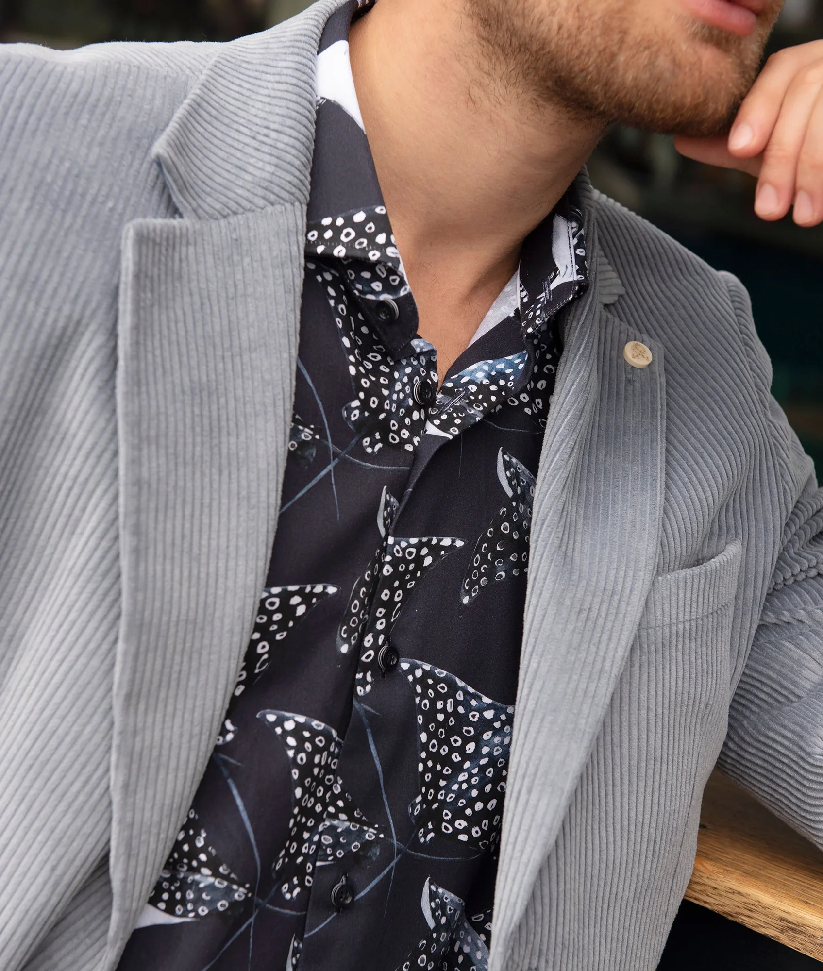 Corduroy Jacket - Blue - Image 6