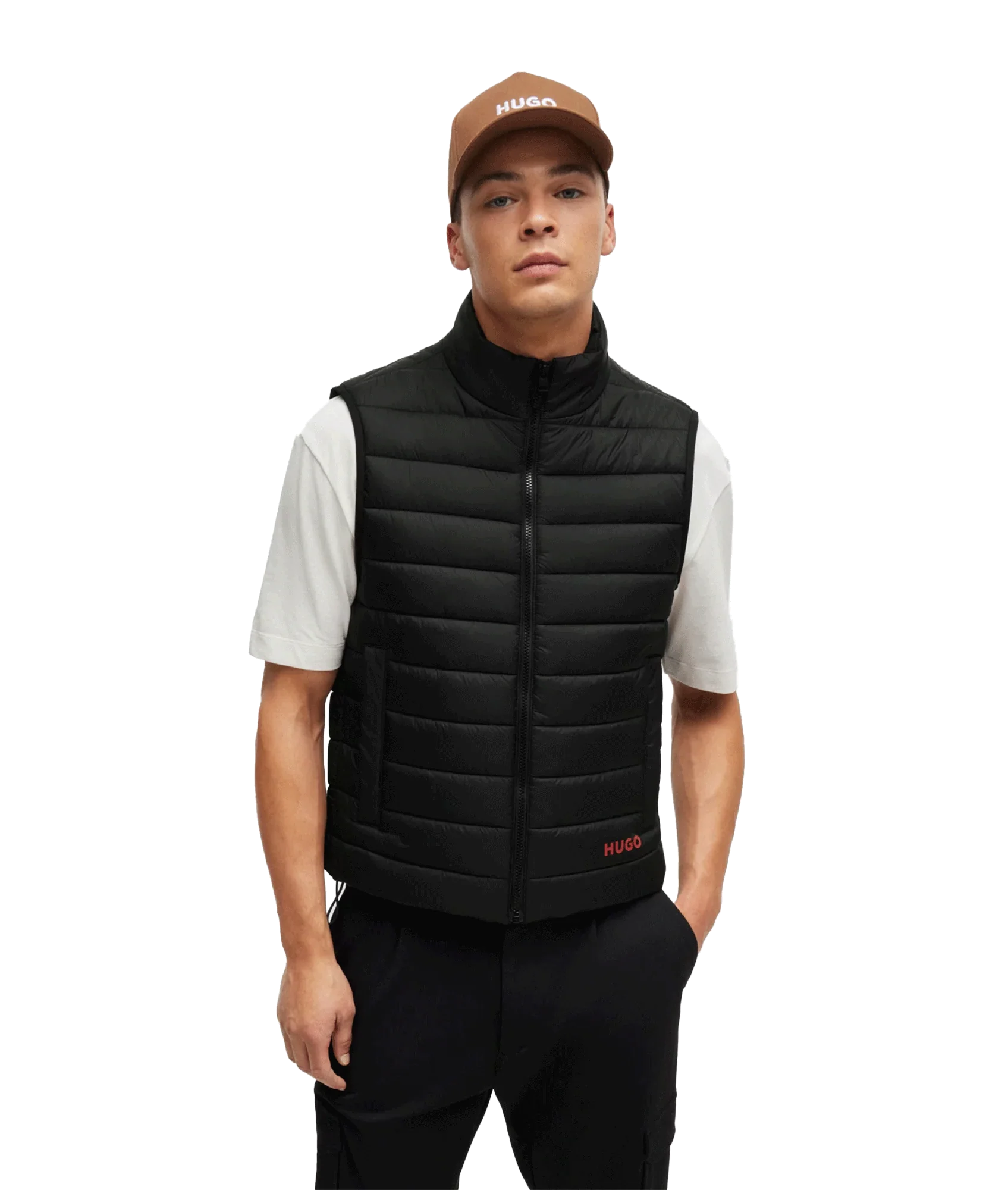 Brentino Slim Fit Gilet - Black - Image 2