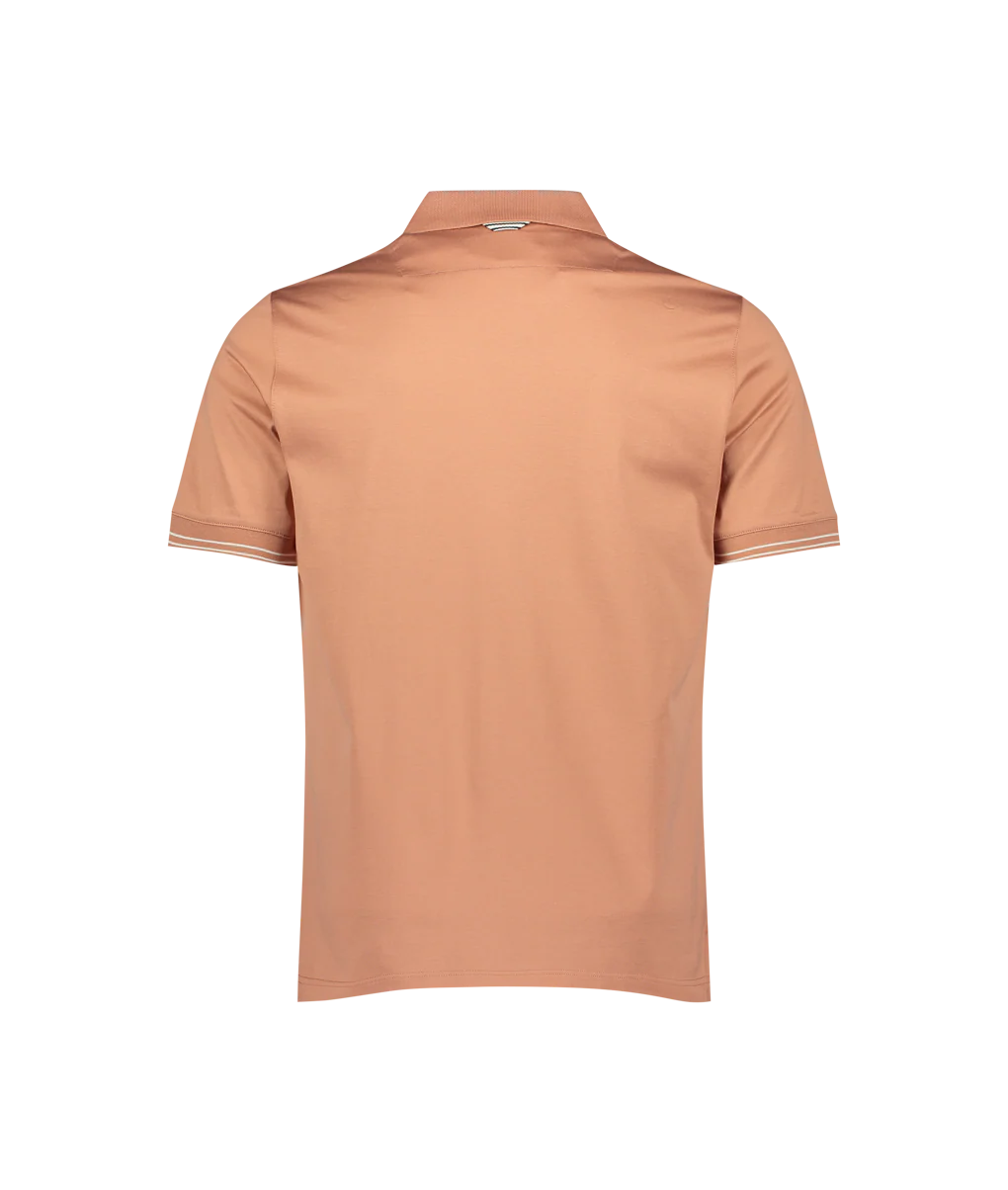 Clare Tipped Polo - Orange - Image 2