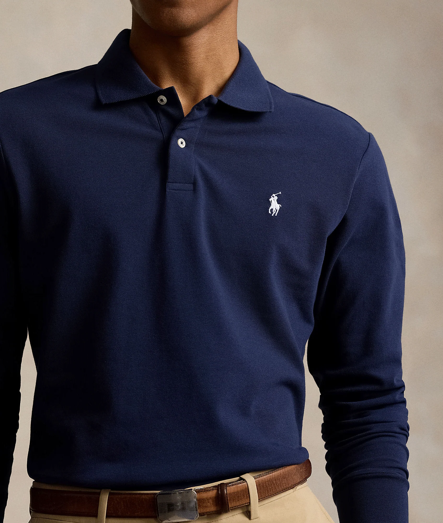 Tailored Fit Performance Polo Shirt - Navy - Image 4