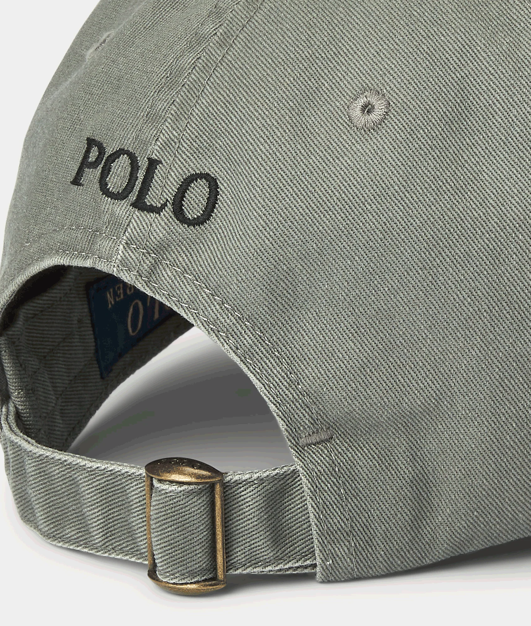 Cotton Chino Baseball Cap - Grey - Image 3