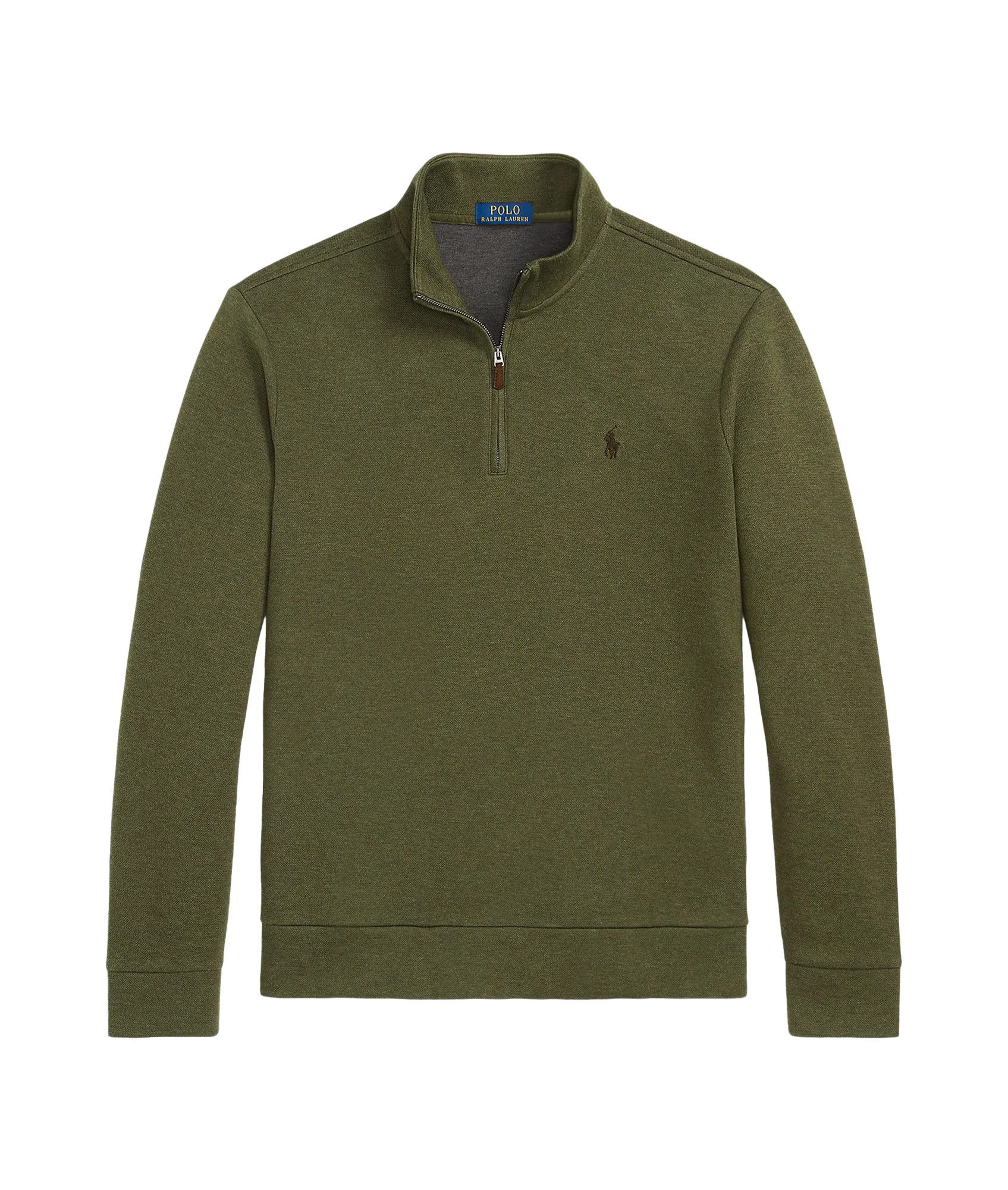 Double-knit Mesh Quarter-zip Pullover - Green