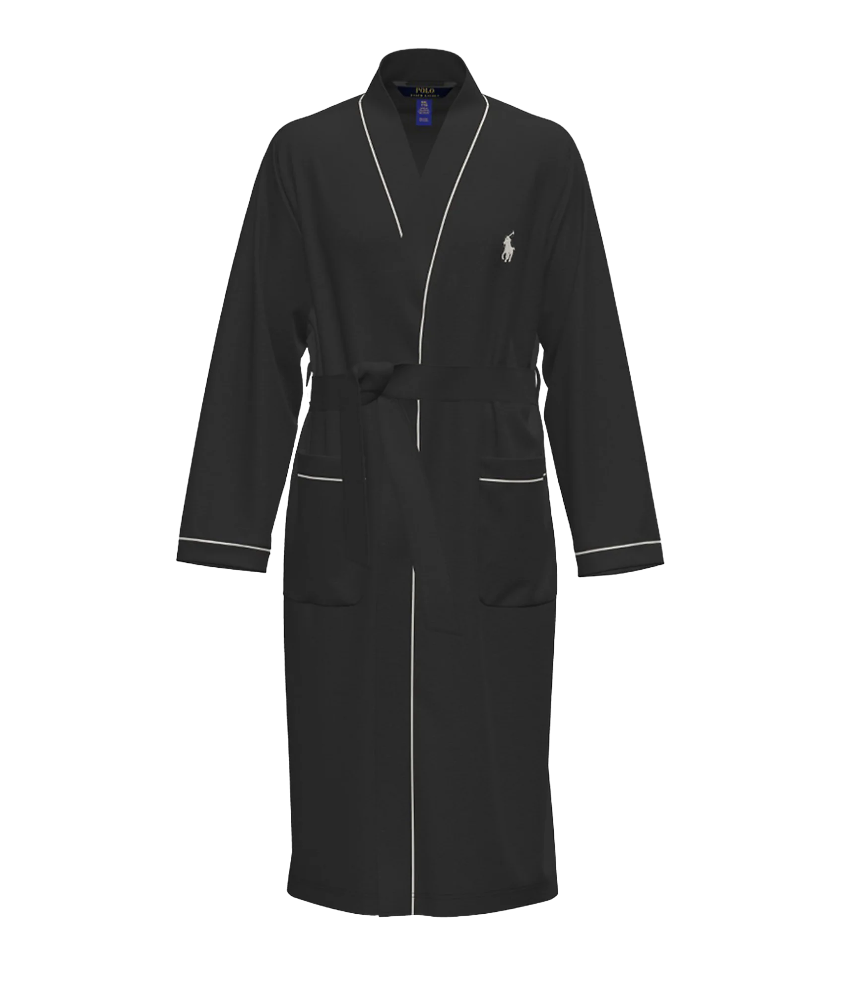 Cotton-blend Jersey Robe - Black