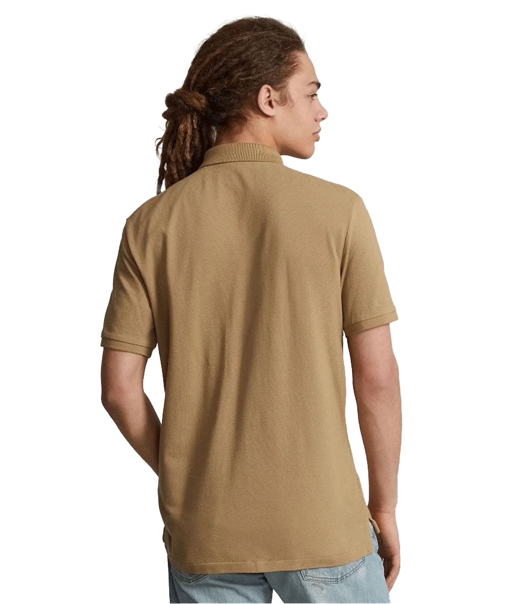 Knit Polo Shirt Tan - Beige - Image 3