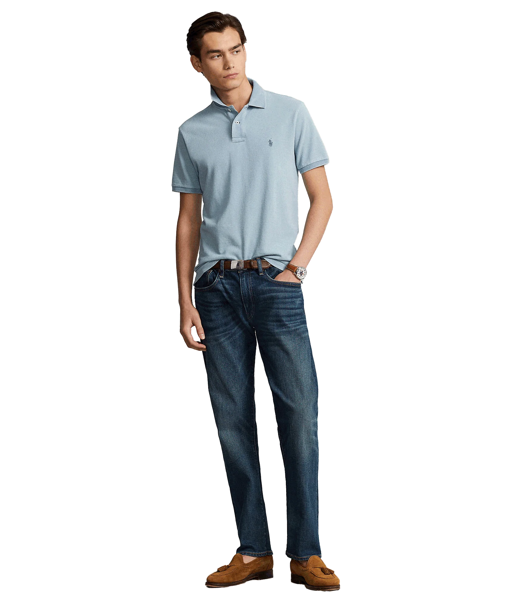 The Iconic Mesh Polo Shirt Indigo - Blue - Image 3