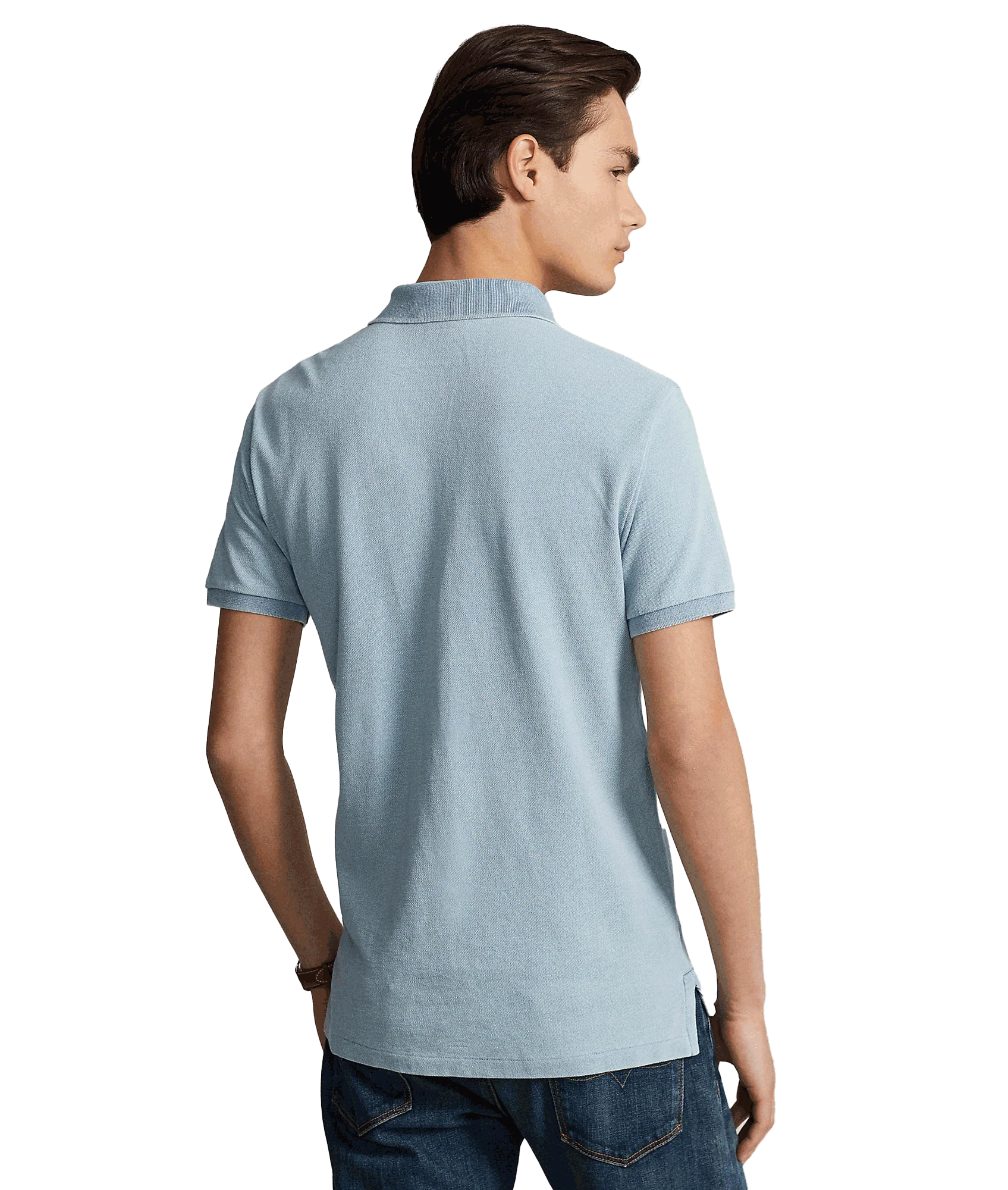 The Iconic Mesh Polo Shirt Indigo - Blue - Image 4