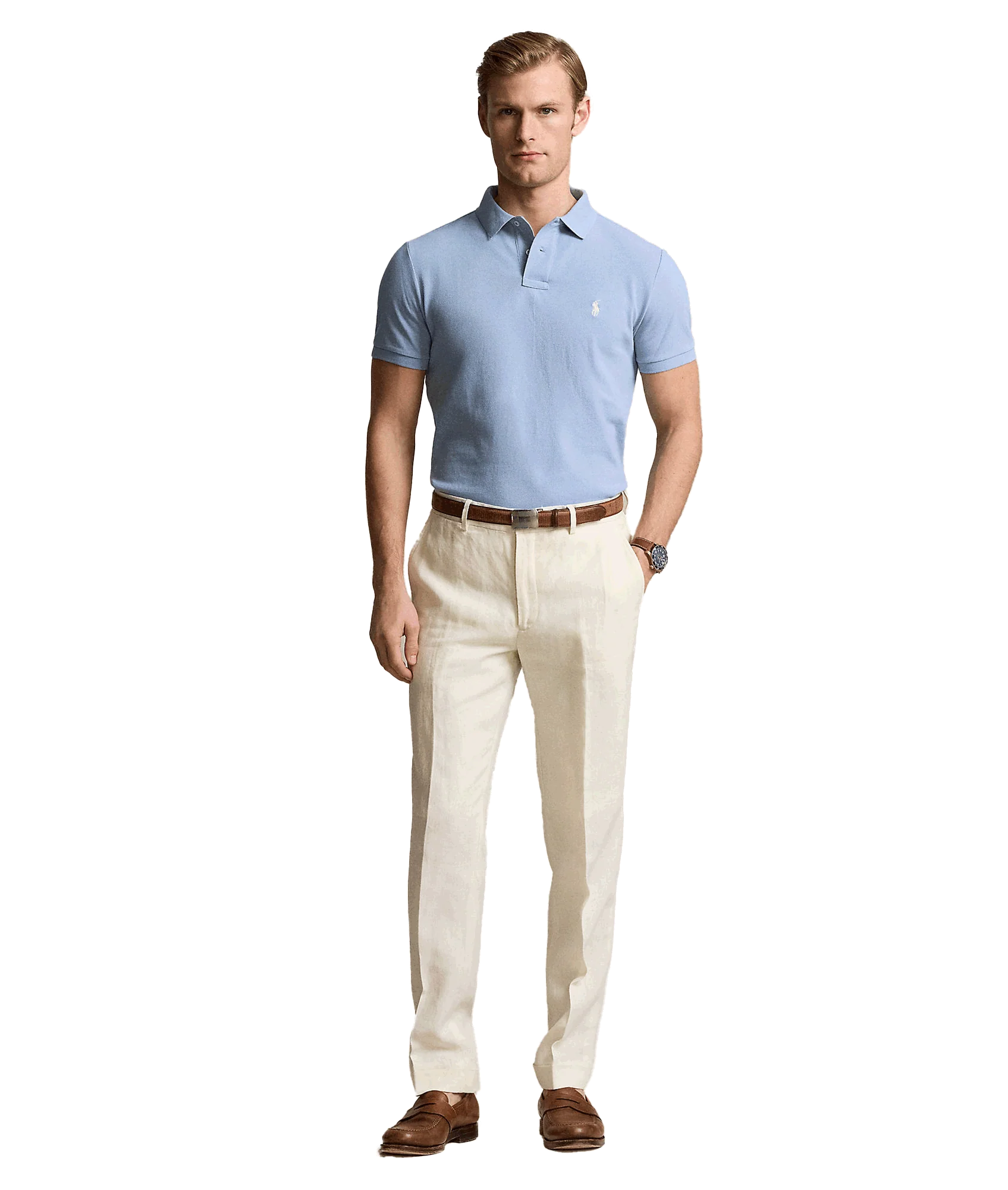 The Iconic Mesh Polo Shirt Vessel - Blue - Image 3