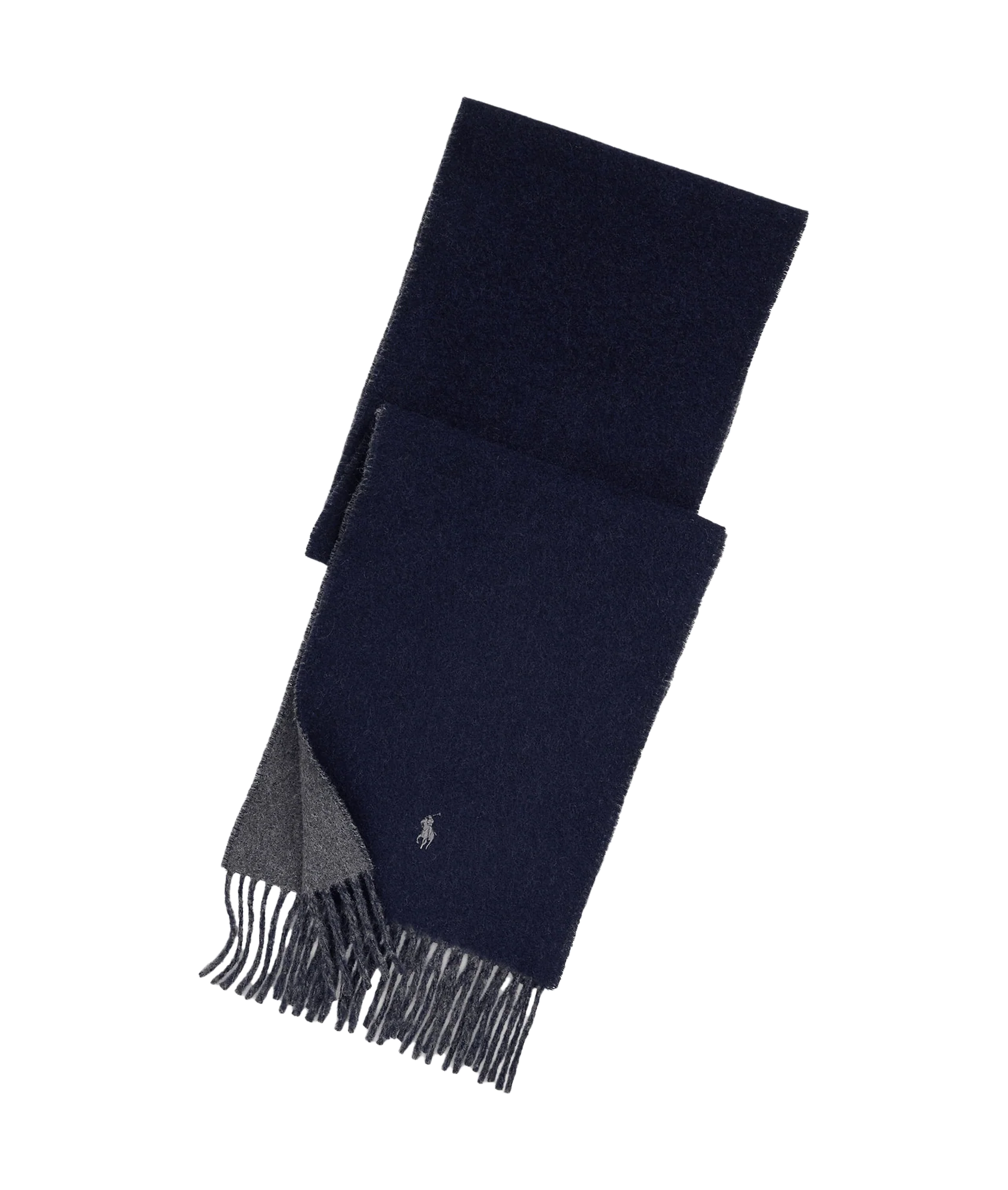 Reversible Wool-blend Scarf - Navy
