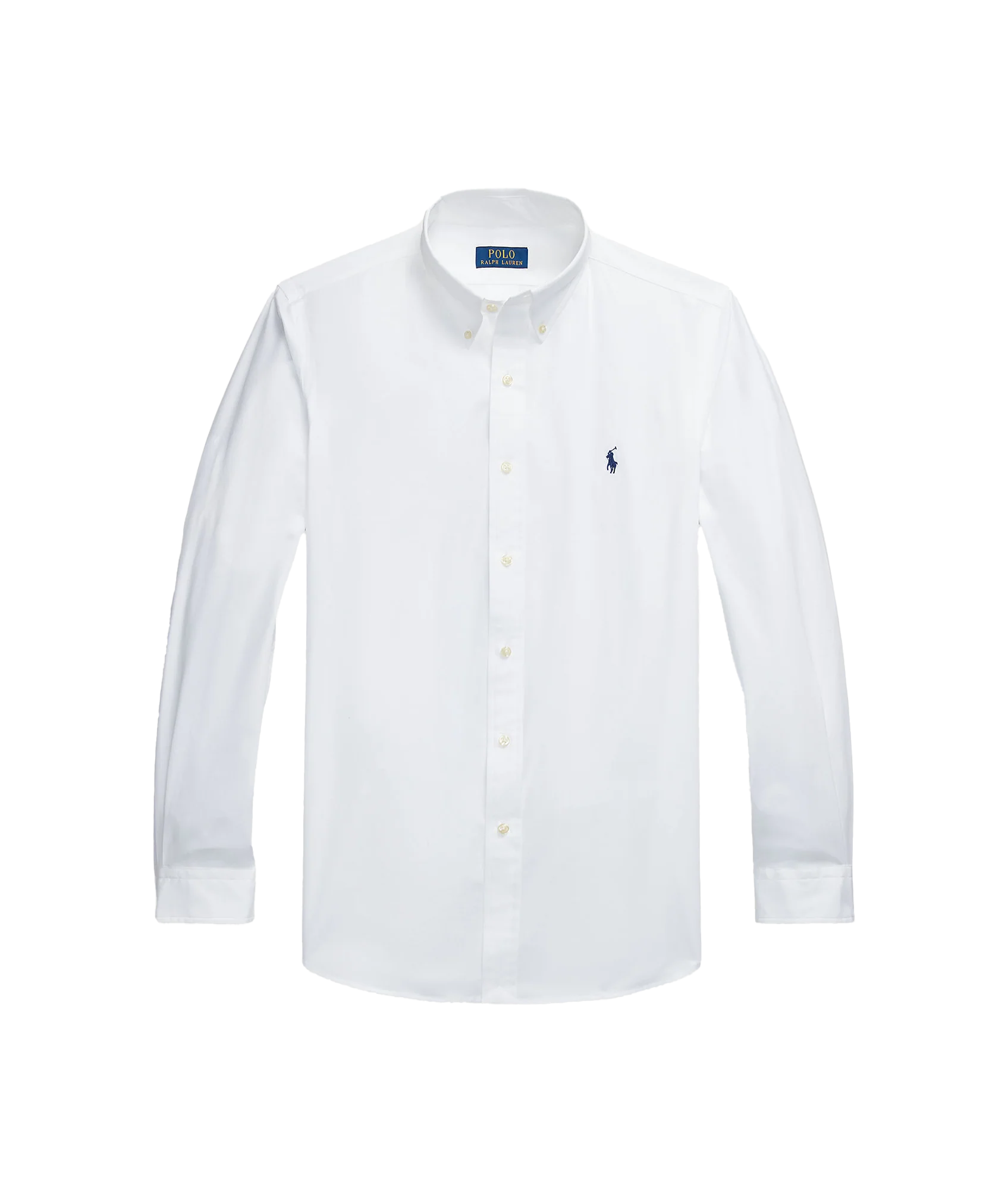 Custom Fit Stretch Poplin Shirt - White