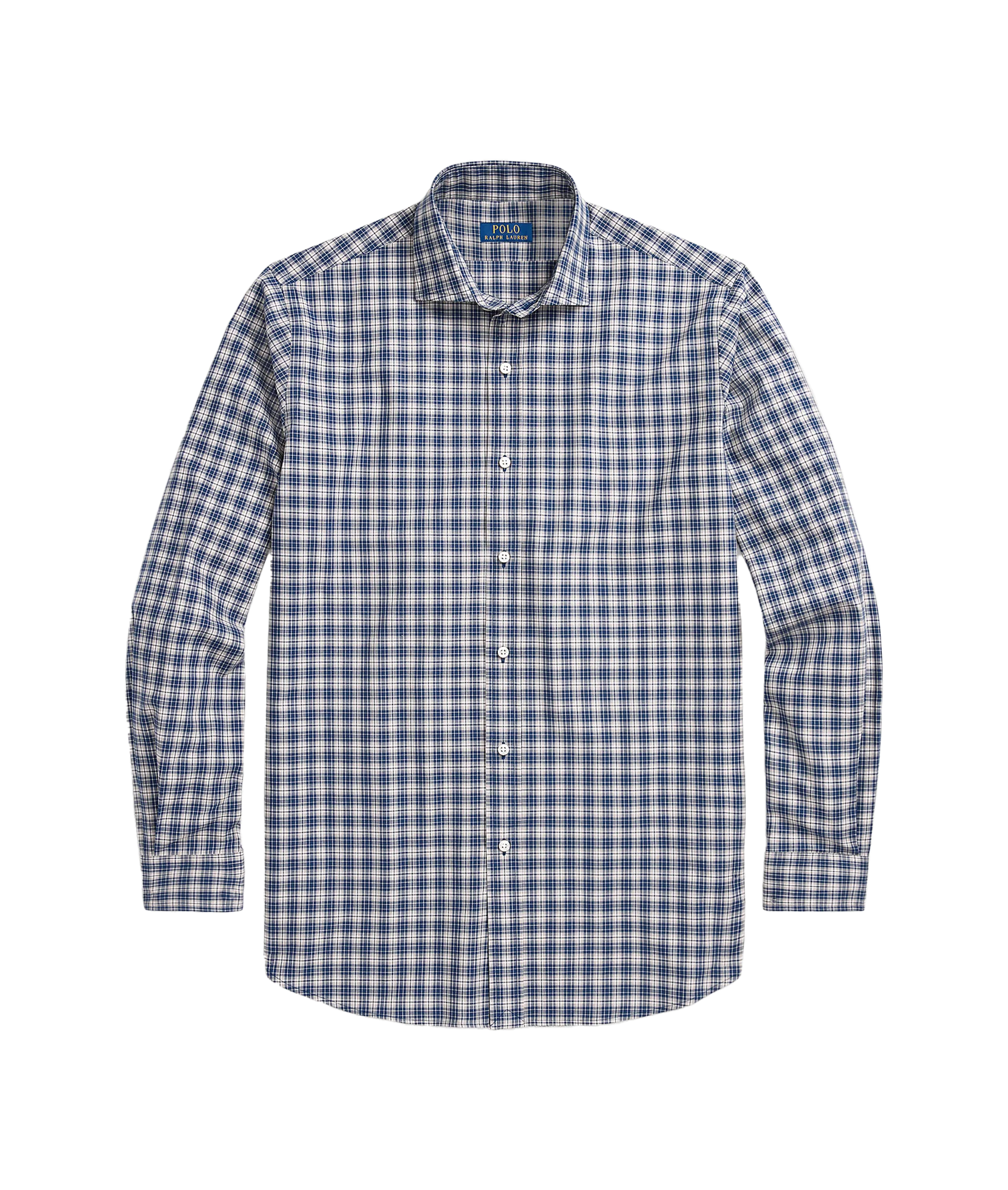 Custom Fit Plaid Stretch Poplin Shirt - Multi