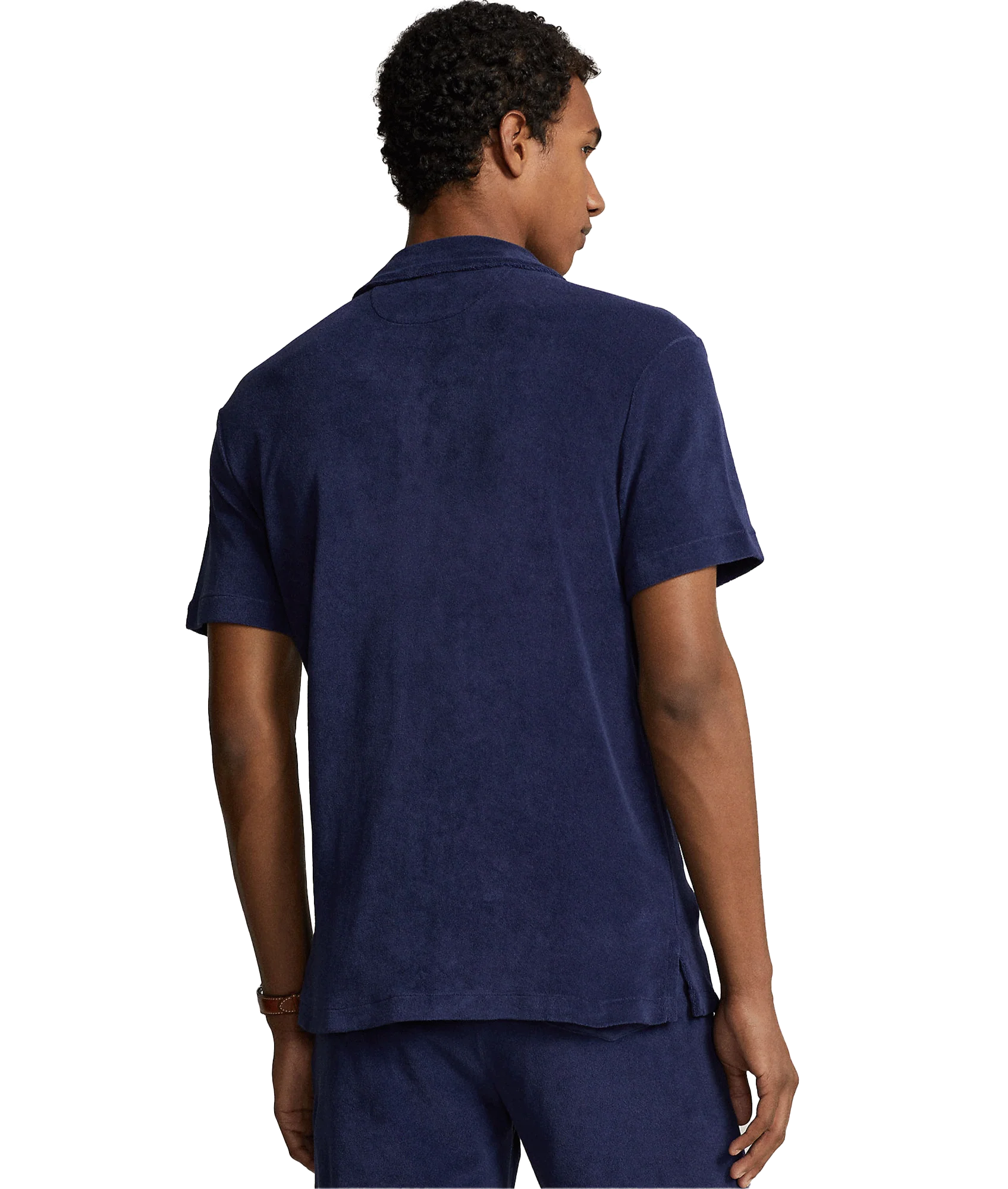 Terry Camp Shirt - Navy - Image 4