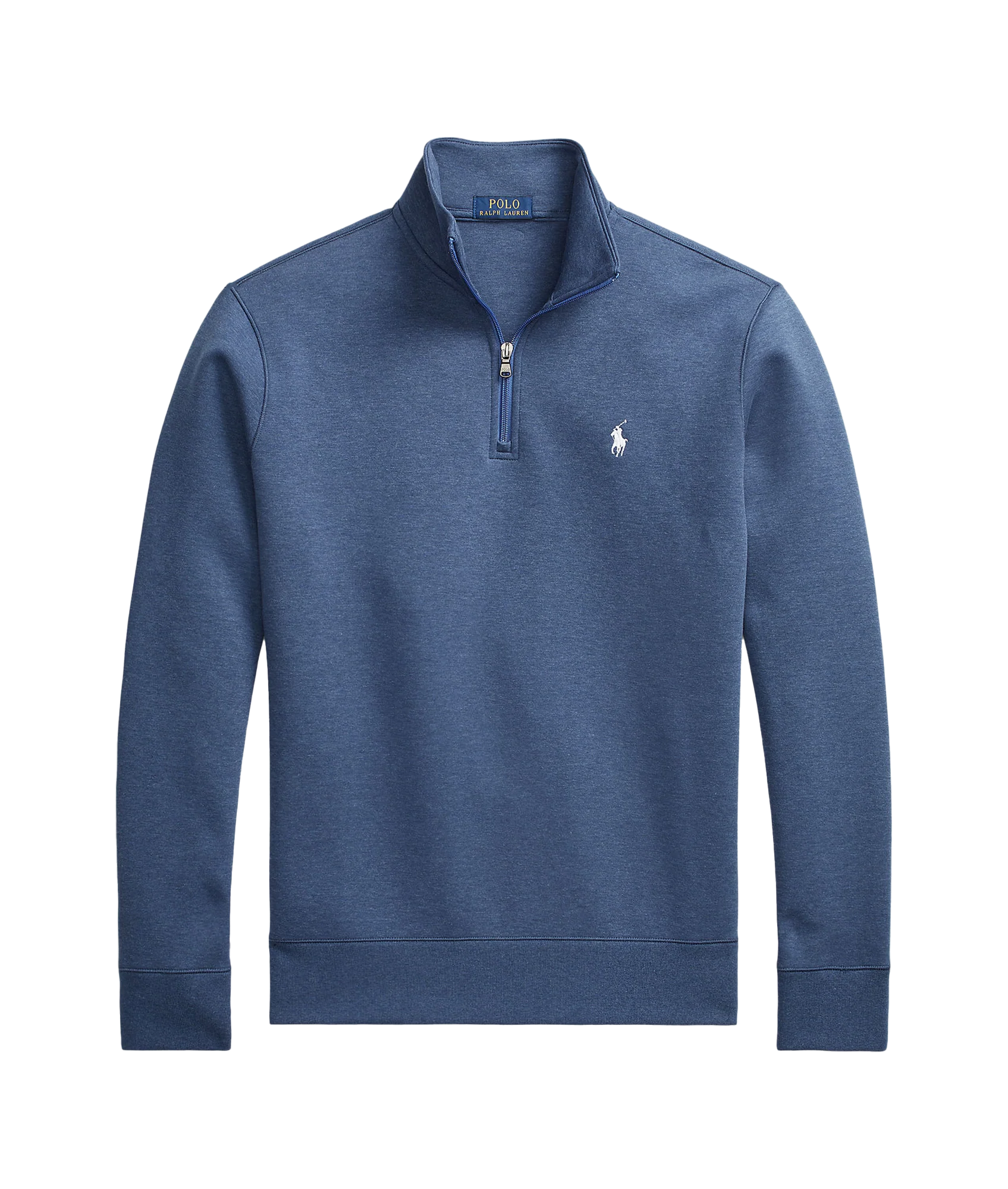Double-knit Quarter-zip Pullover - Blue