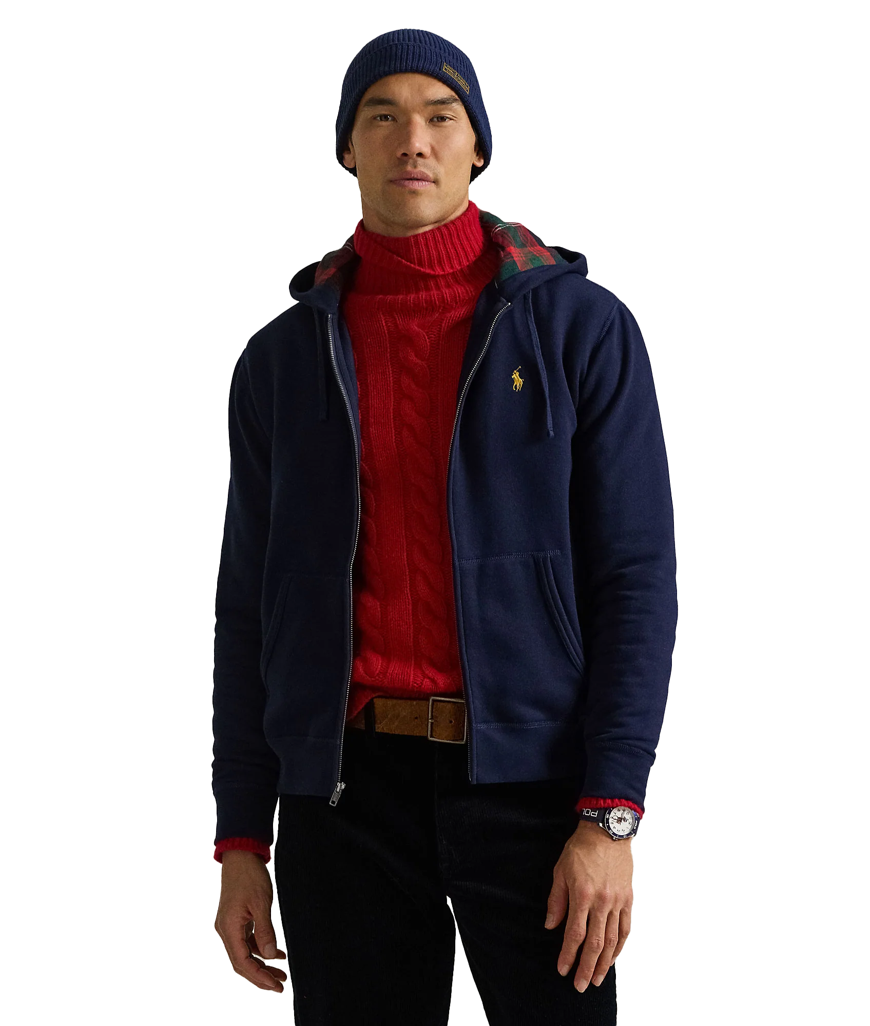The Rl Fleece Full-zip Hoodie - Navy - Image 2