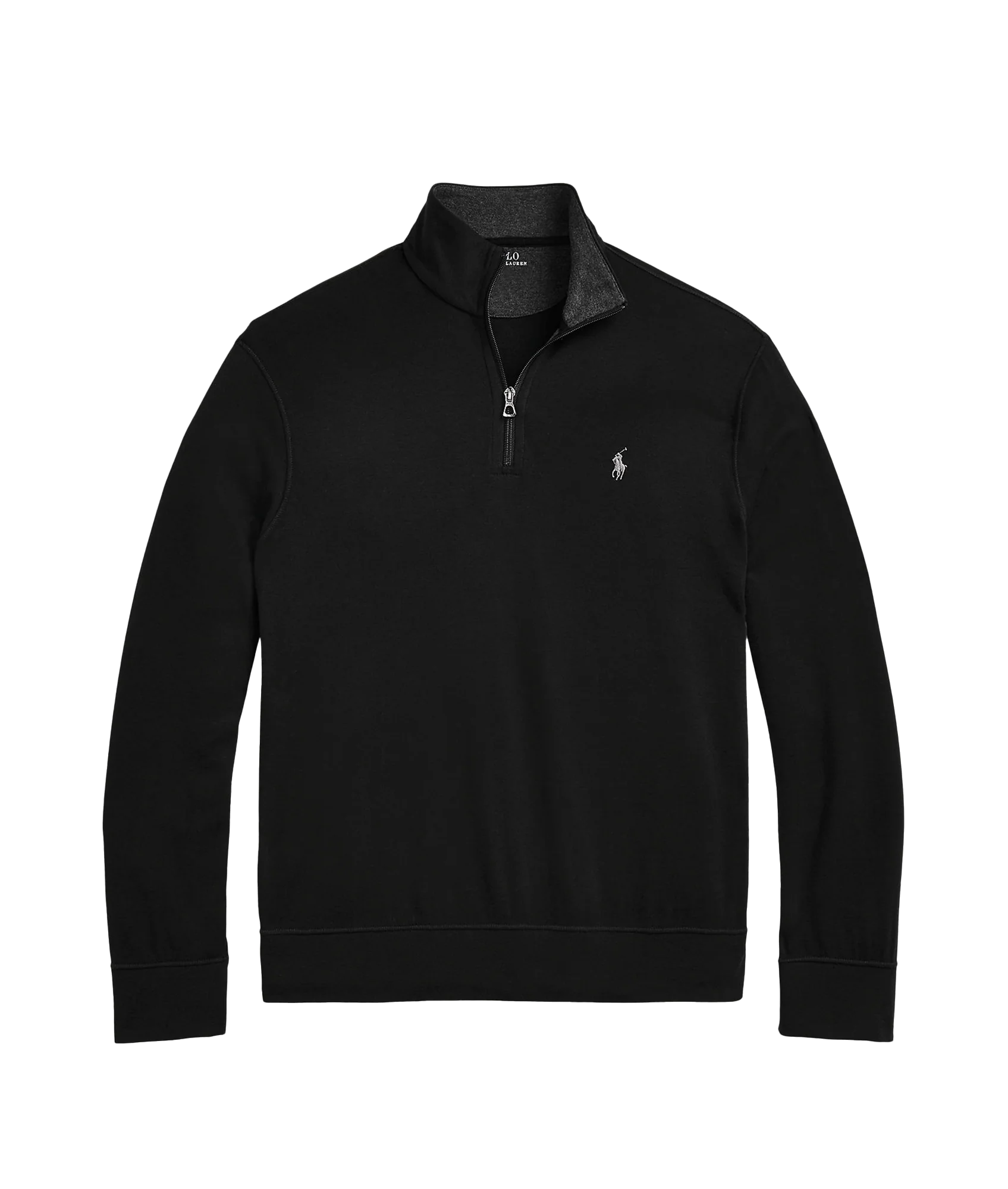 Luxury Jersey Quarter-zip Pullover - Black