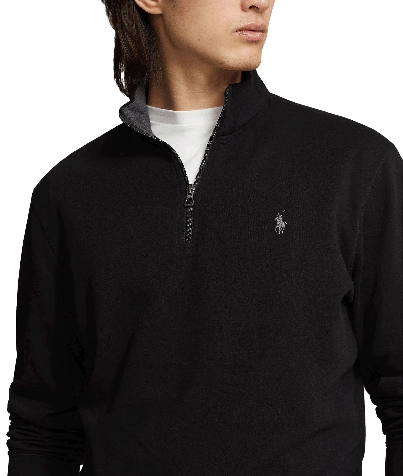 Luxury Jersey Quarter-zip Pullover - Black - Image 5