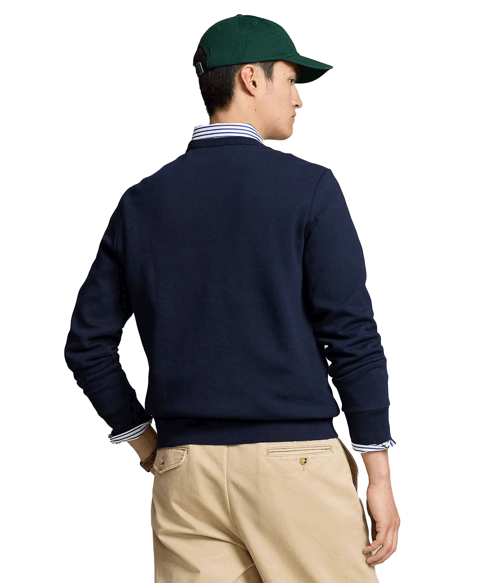 Embroidered-logo Double-knit Sweatshirt - Navy - Image 4