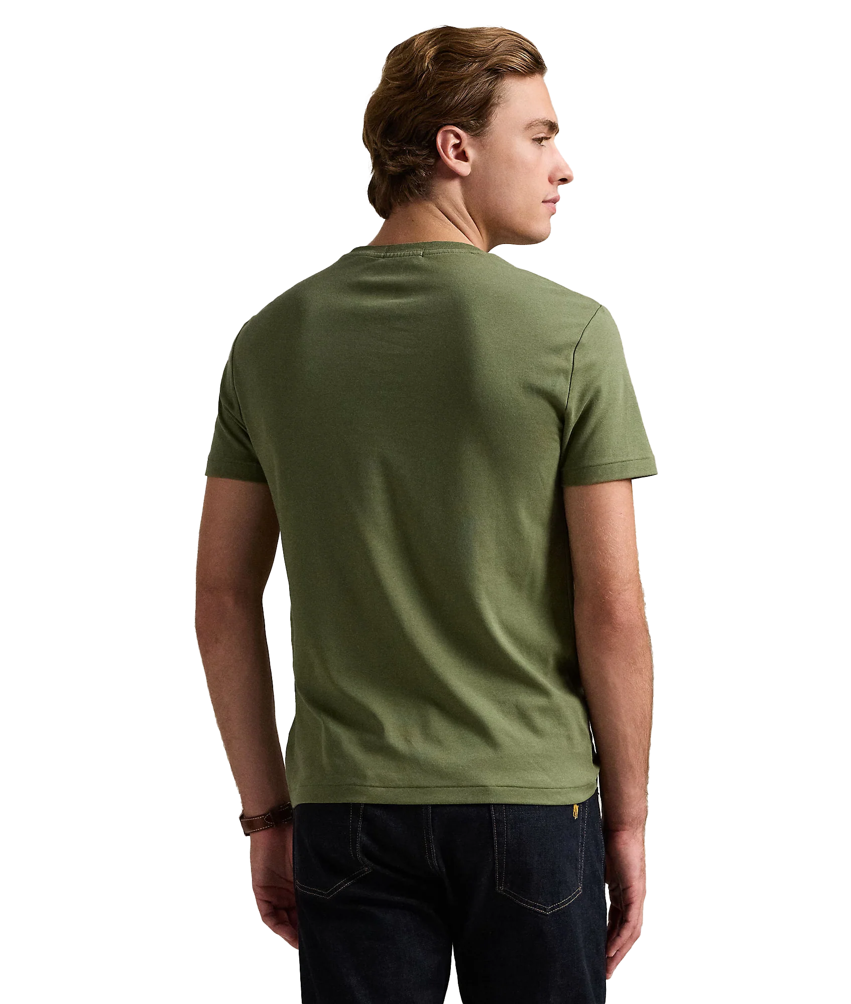 Custom Slim Fit Soft Cotton T-shirt - Green - Image 5