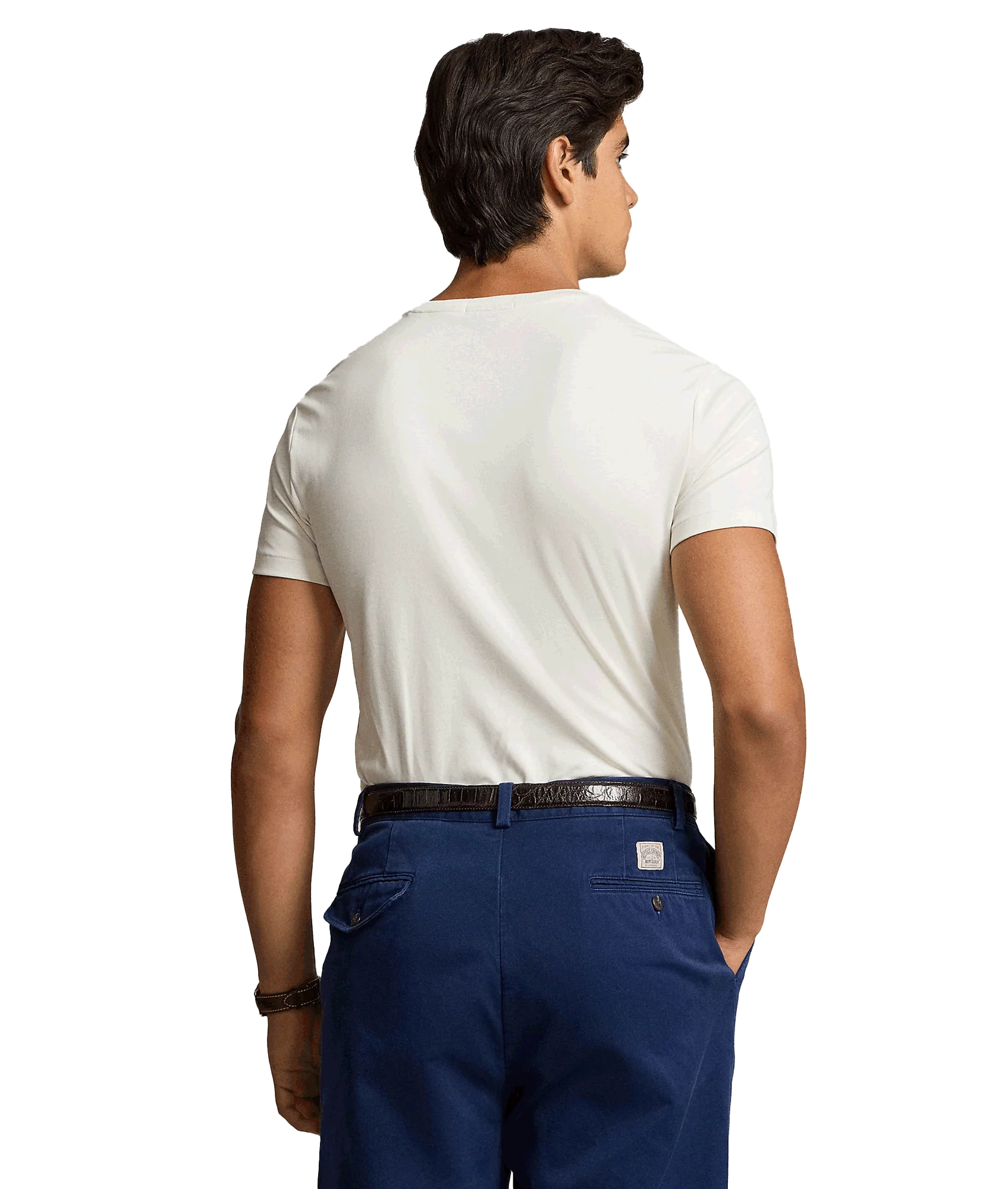 Custom Slim Fit Soft Cotton T-shirt - Cream - Image 4