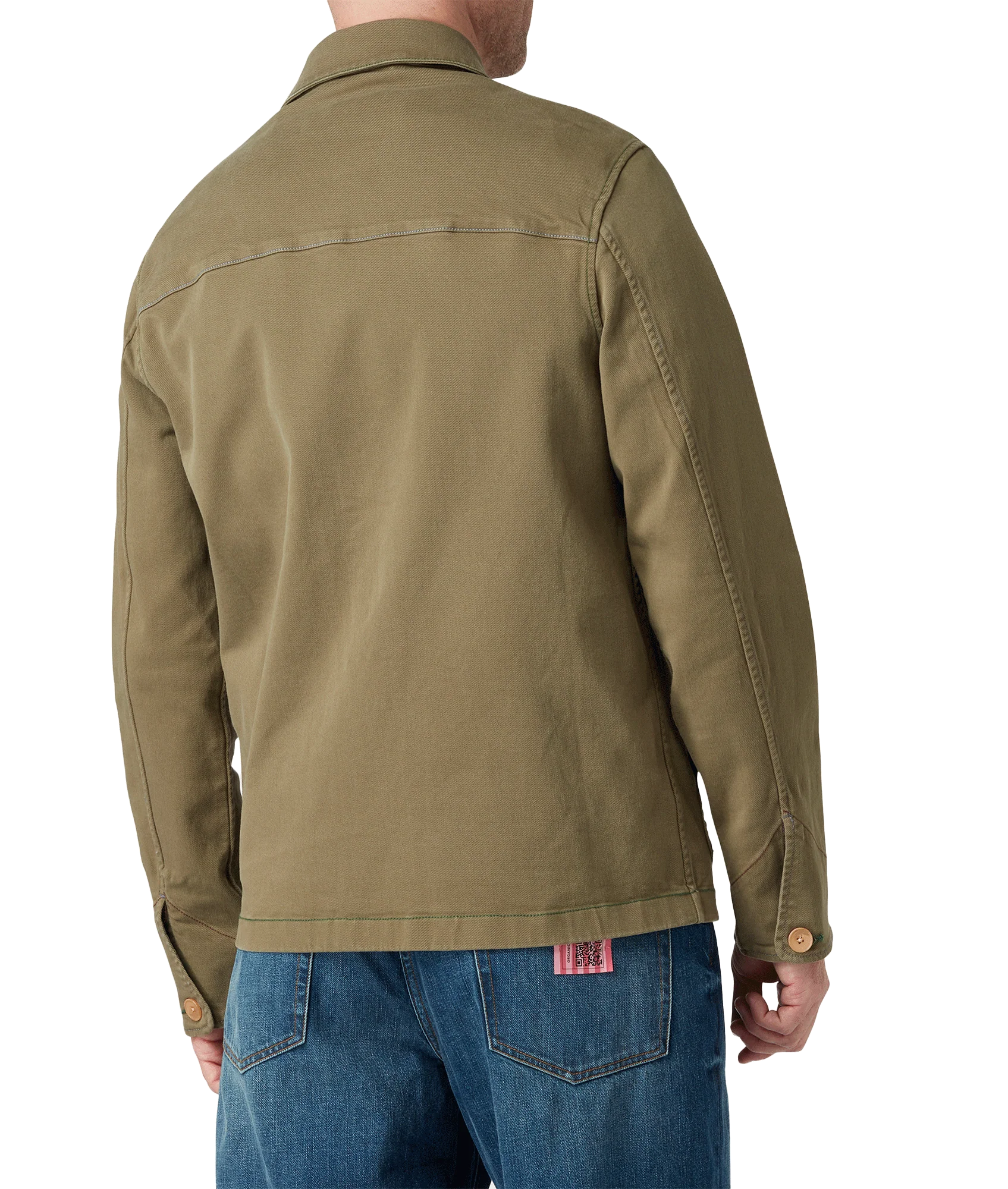 Garment-Dyed Stretch-Cotton Chore Jacket - Green - Image 2