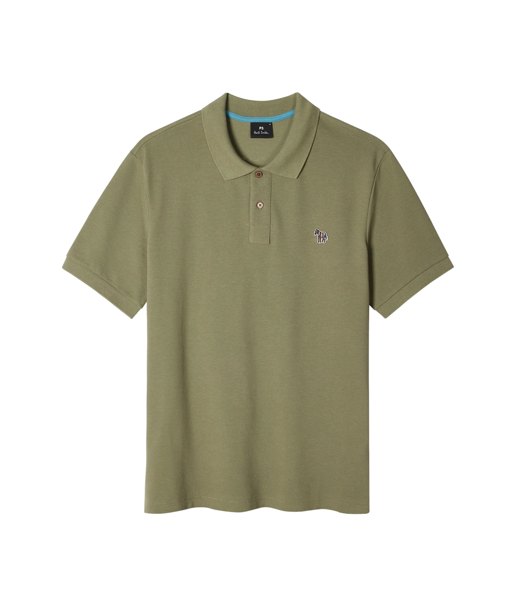 Mens Reg Fit Ss Polo Shirt Zebra - Light Greyish Green