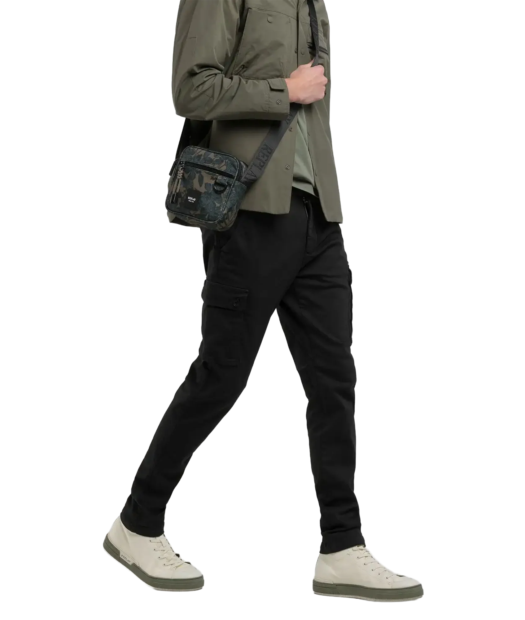 Jaan Slim-Fit Cargo Jeans - Black