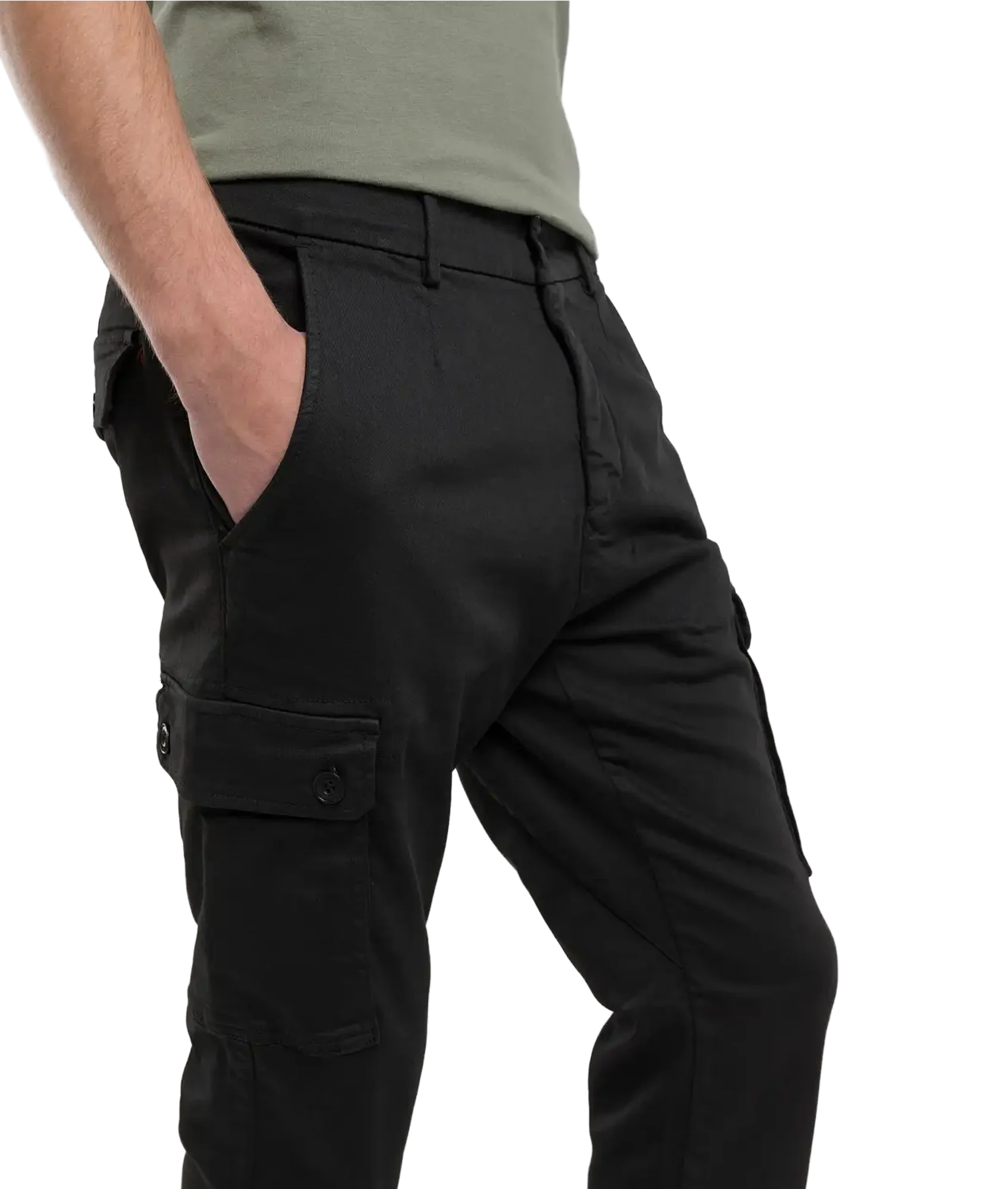 Jaan Slim-Fit Cargo Jeans - Black - Image 2