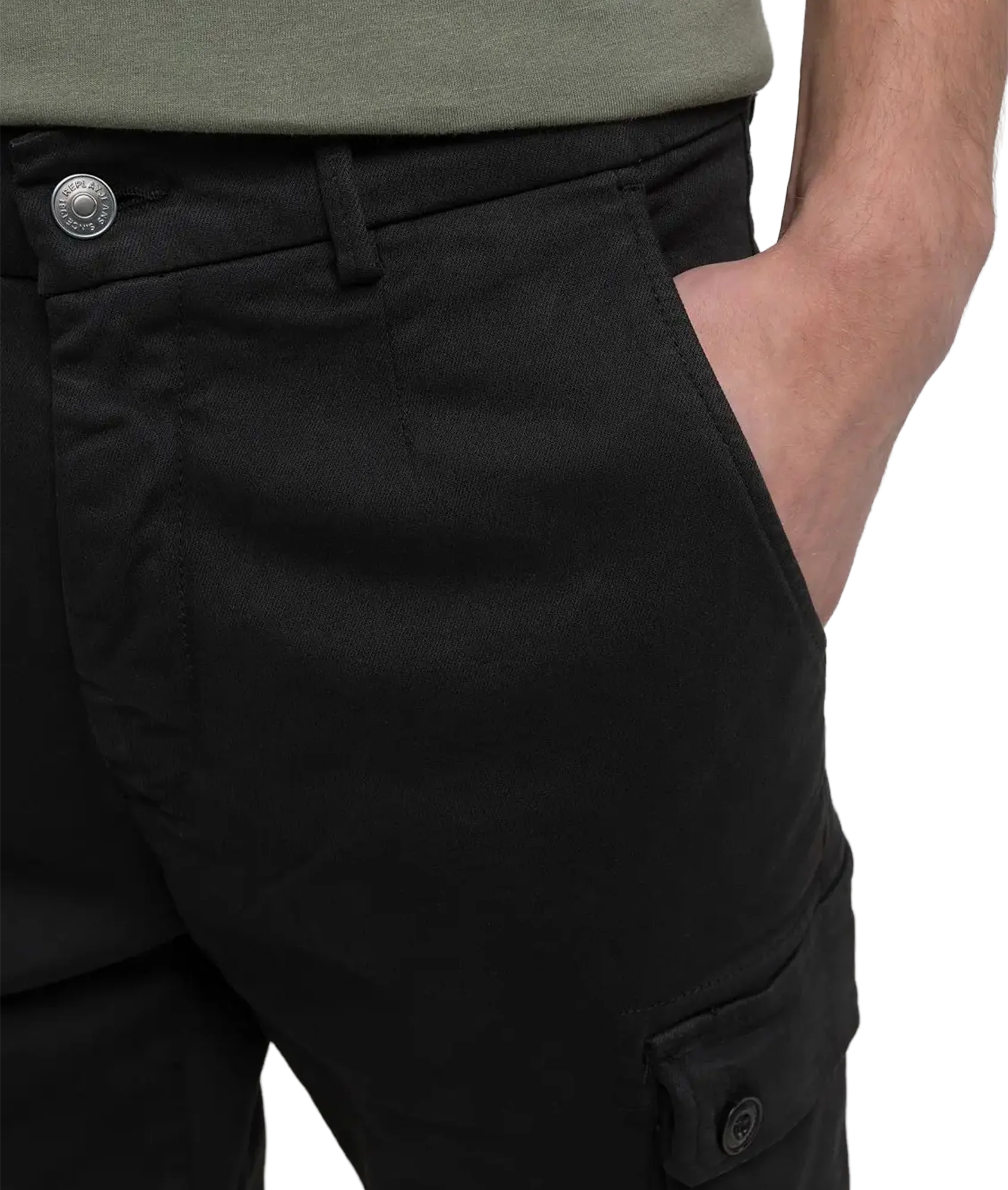 Jaan Slim-Fit Cargo Jeans - Black - Image 5