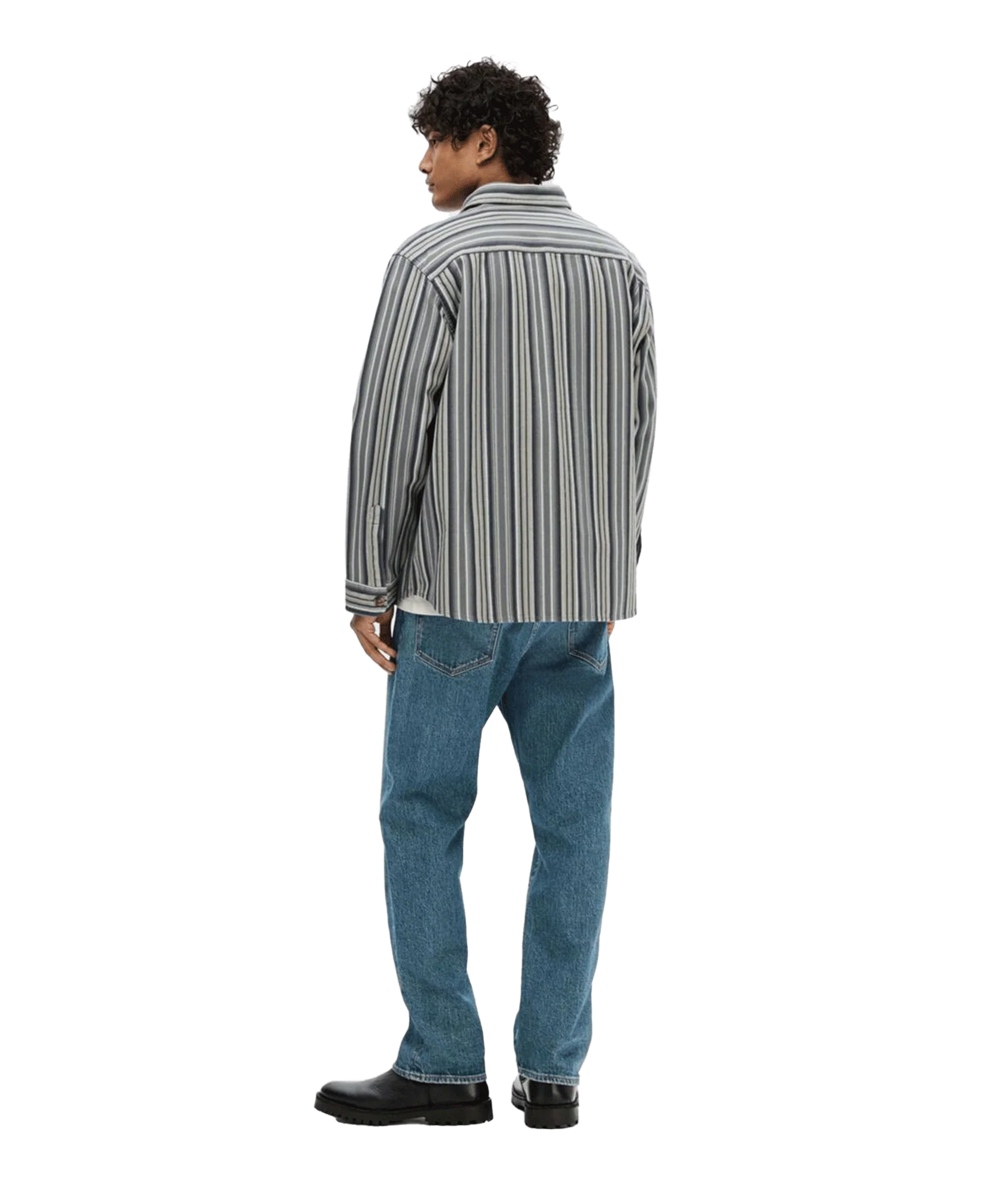 Striped Cotton Overshirt - Multi - Image 5