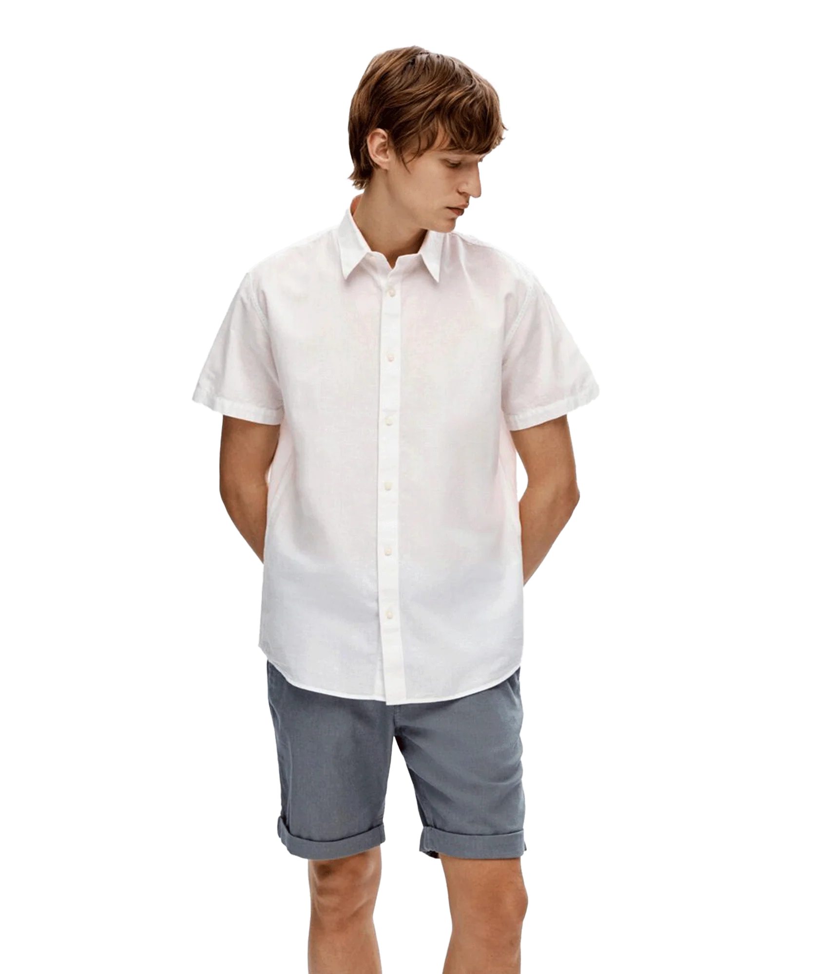 Classic Short Sleeved Shirt - White - Image 3