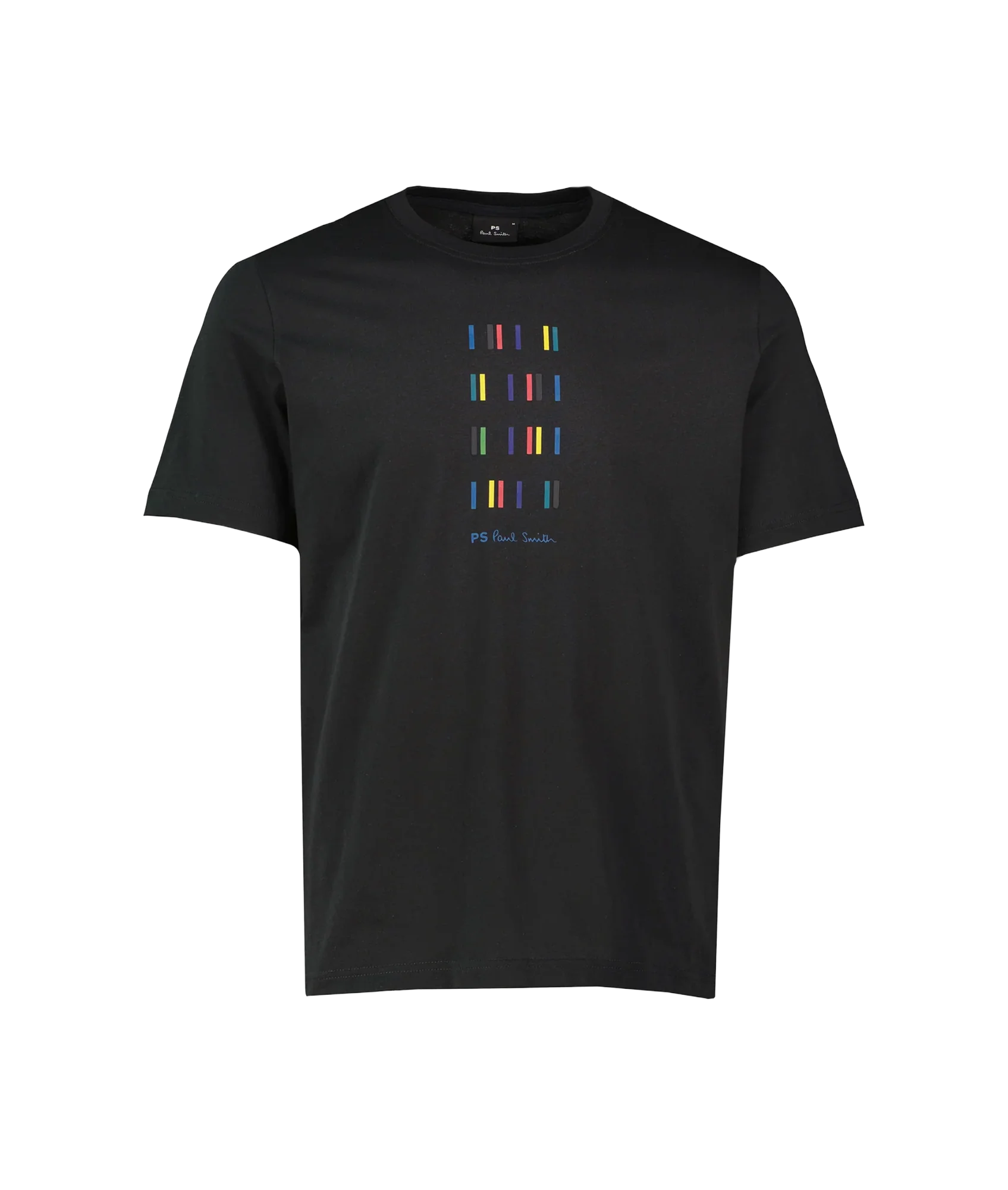 Mens Slim Fit T Shirt Ps Stripe - Black
