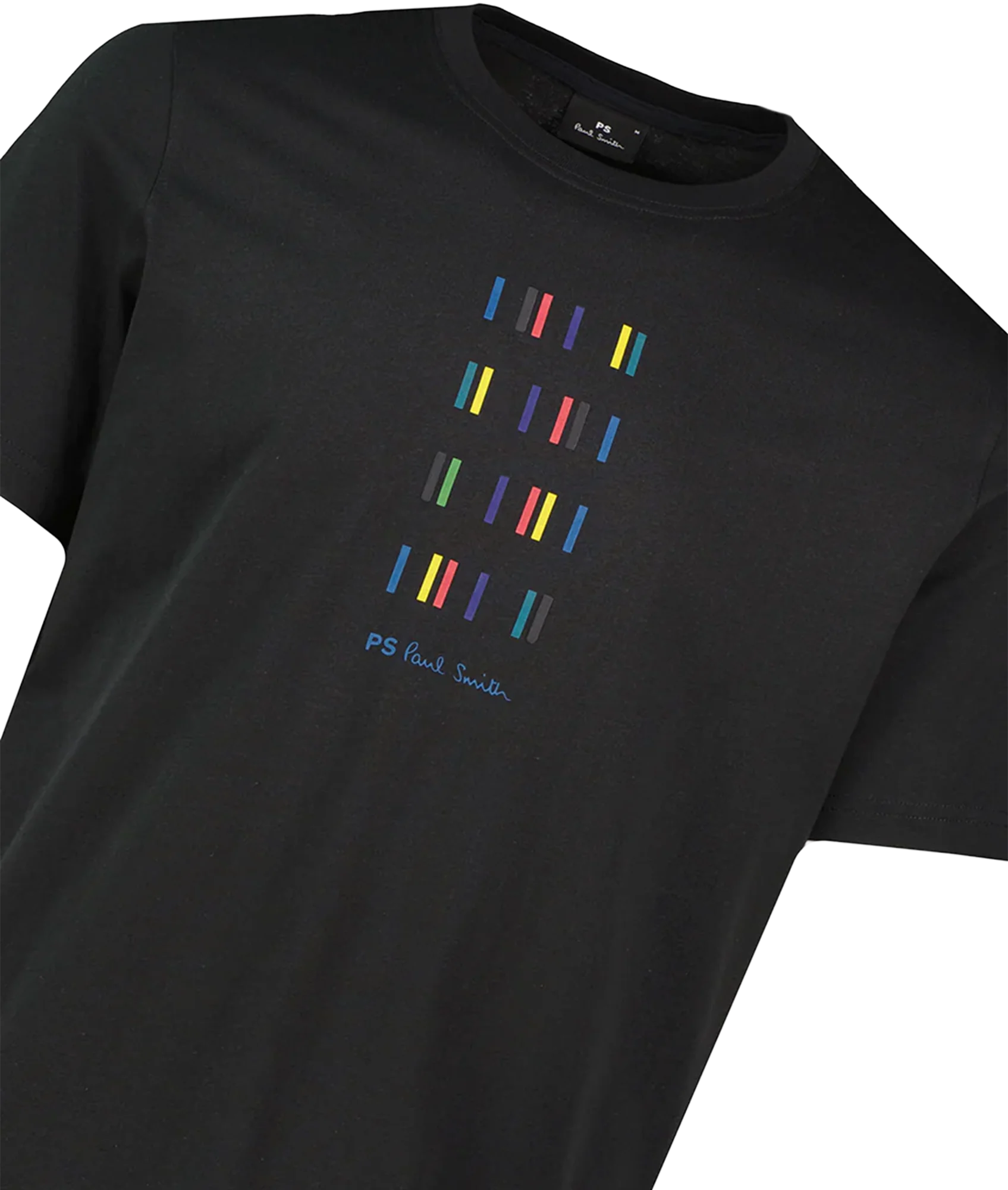 Mens Slim Fit T Shirt Ps Stripe - Black - Image 3