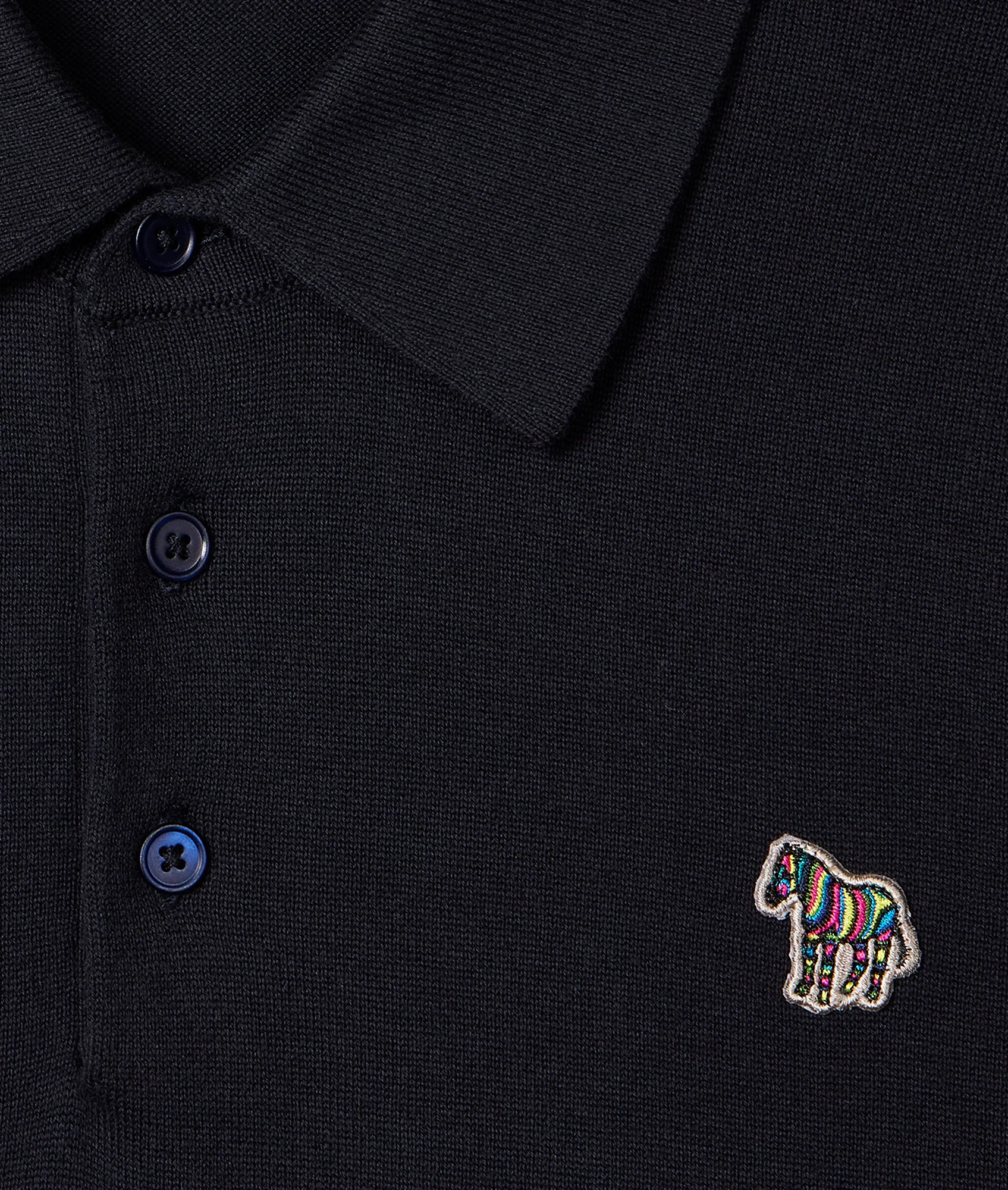 Mens Sweater Ss Polo Zeb Bad - Very Dark Navy - Image 2