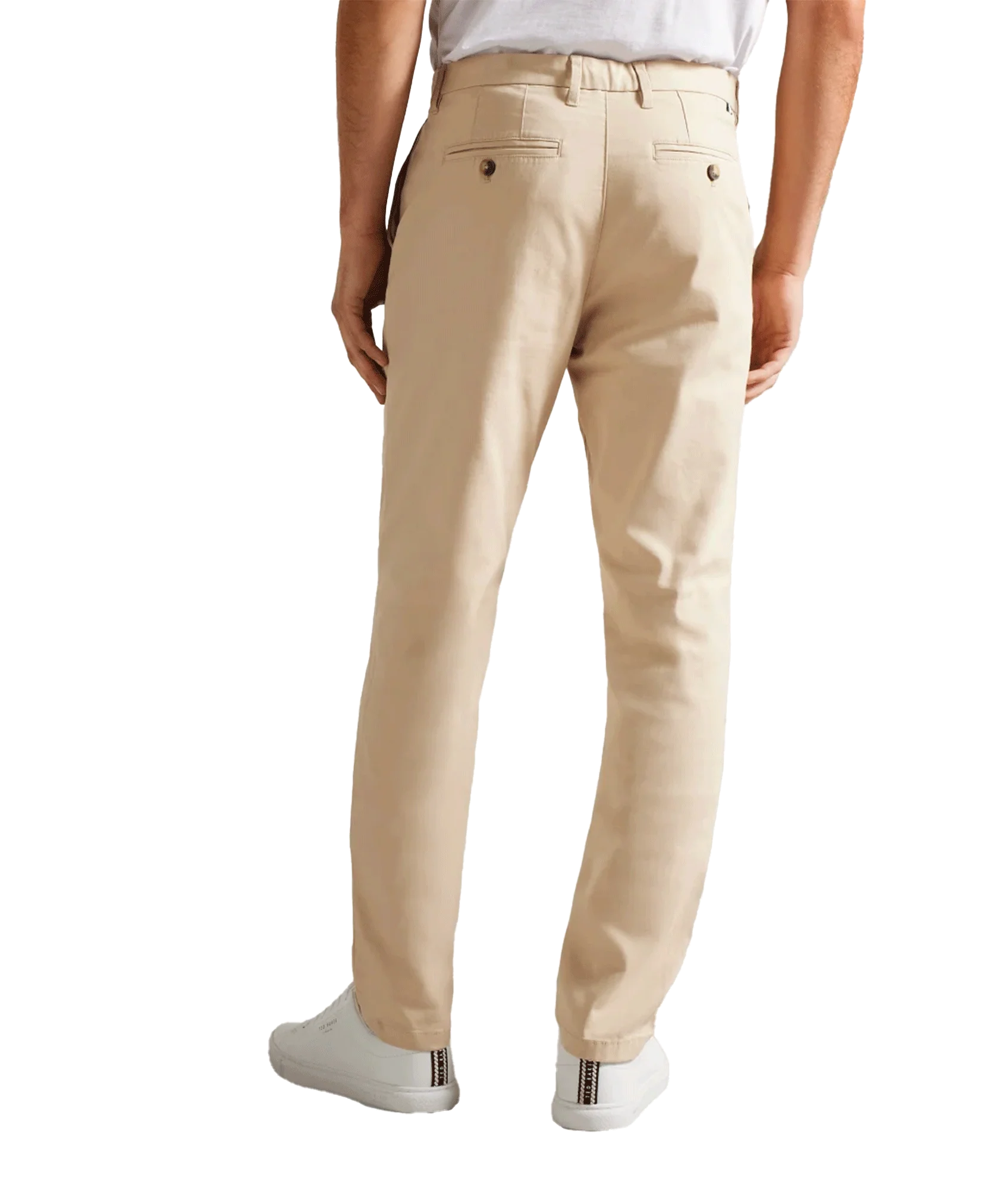 Haydae Slim Fit Chinos - Cream - Image 3