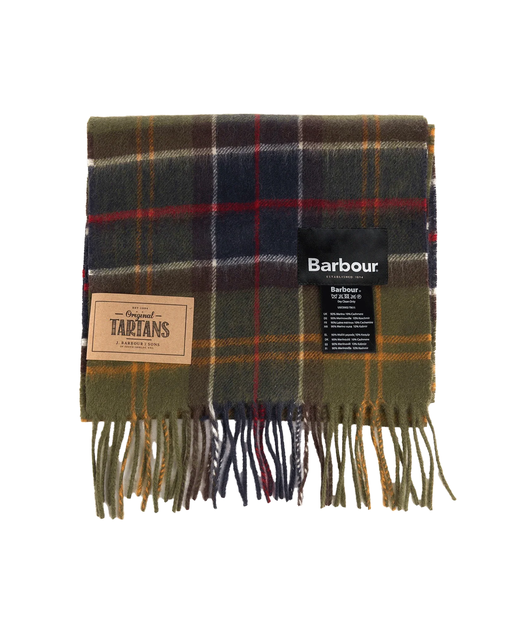 Wool Cashmere Tartan Scarf - Image 3