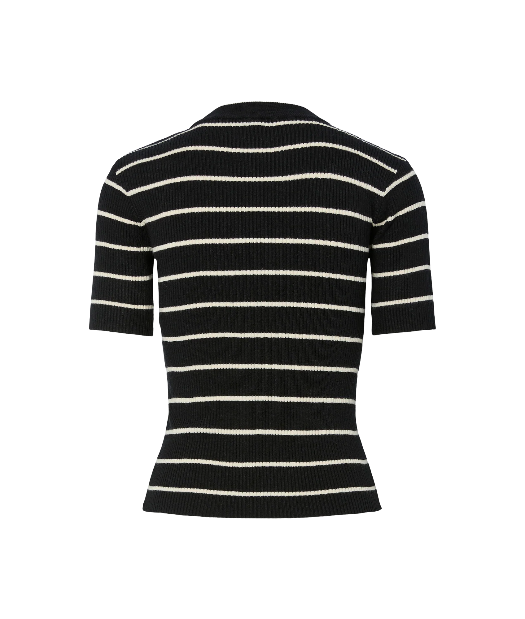 Mira Ss O-Neck Knit Bc - Black - Image 2