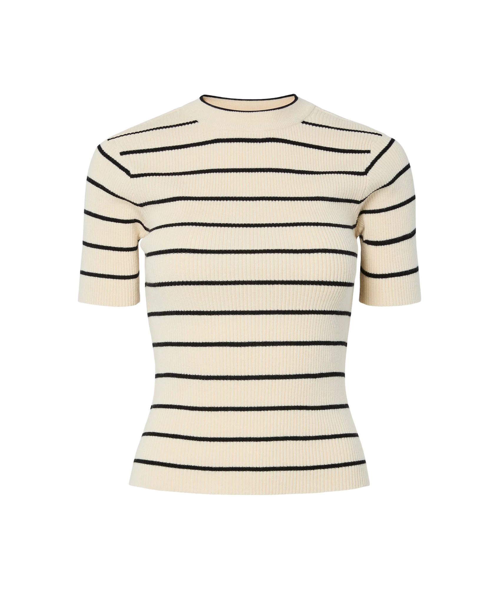 Mira Ss O-Neck Knit Bc - Grey