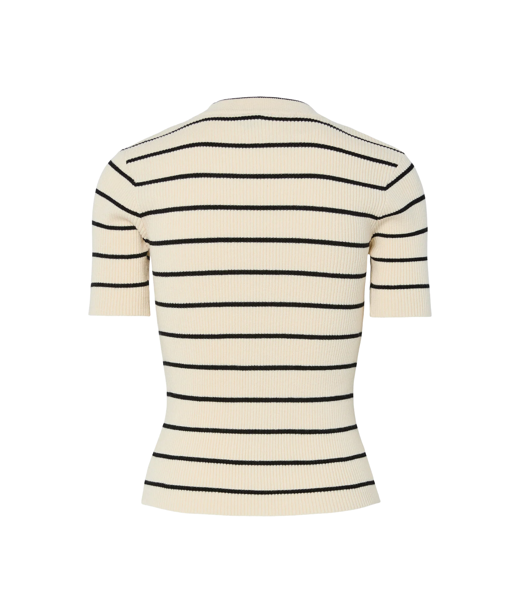 Mira Ss O-Neck Knit Bc - Grey - Image 2