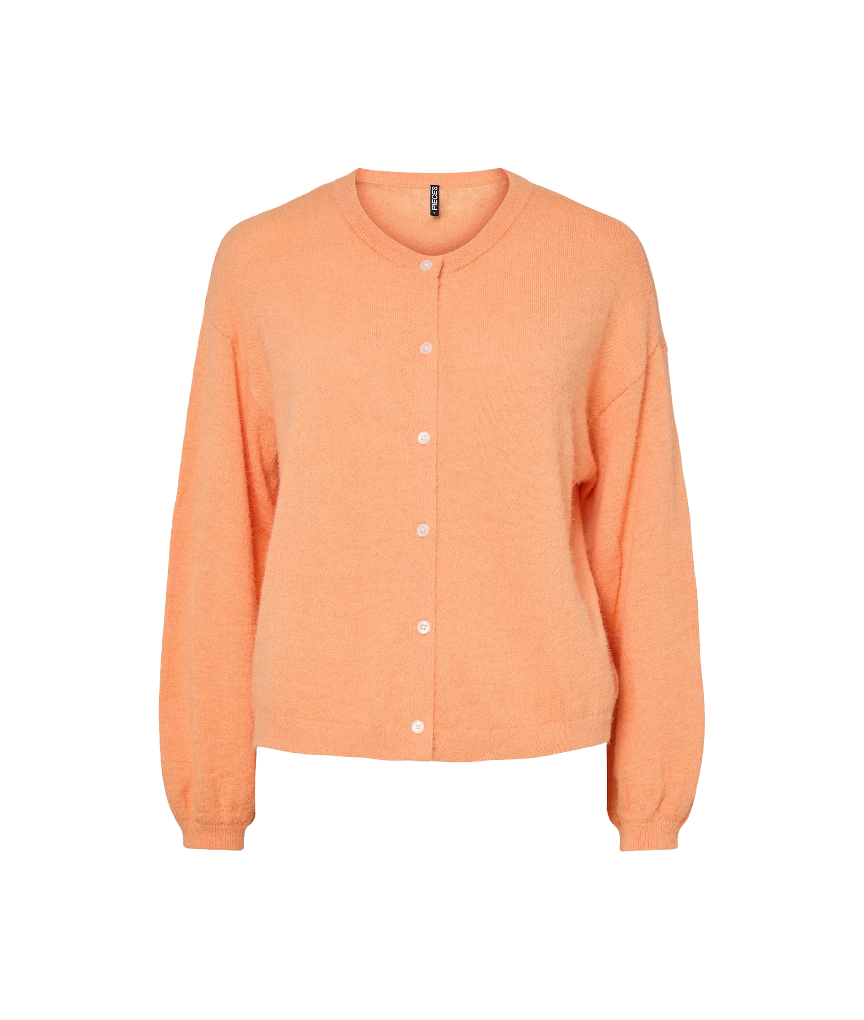 Naomi Ls O-Neck Knit Cardigan Bc - Orange